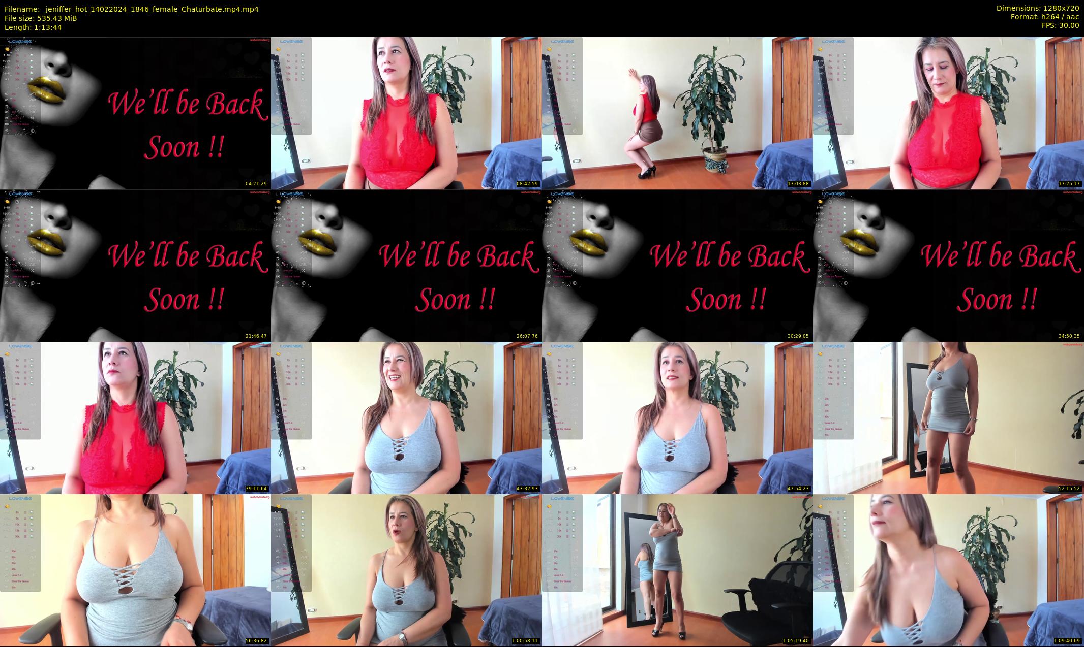 _jeniffer_hot — 74 minute Chaturbate female cam show recording, 720p, Feb 14, 2024