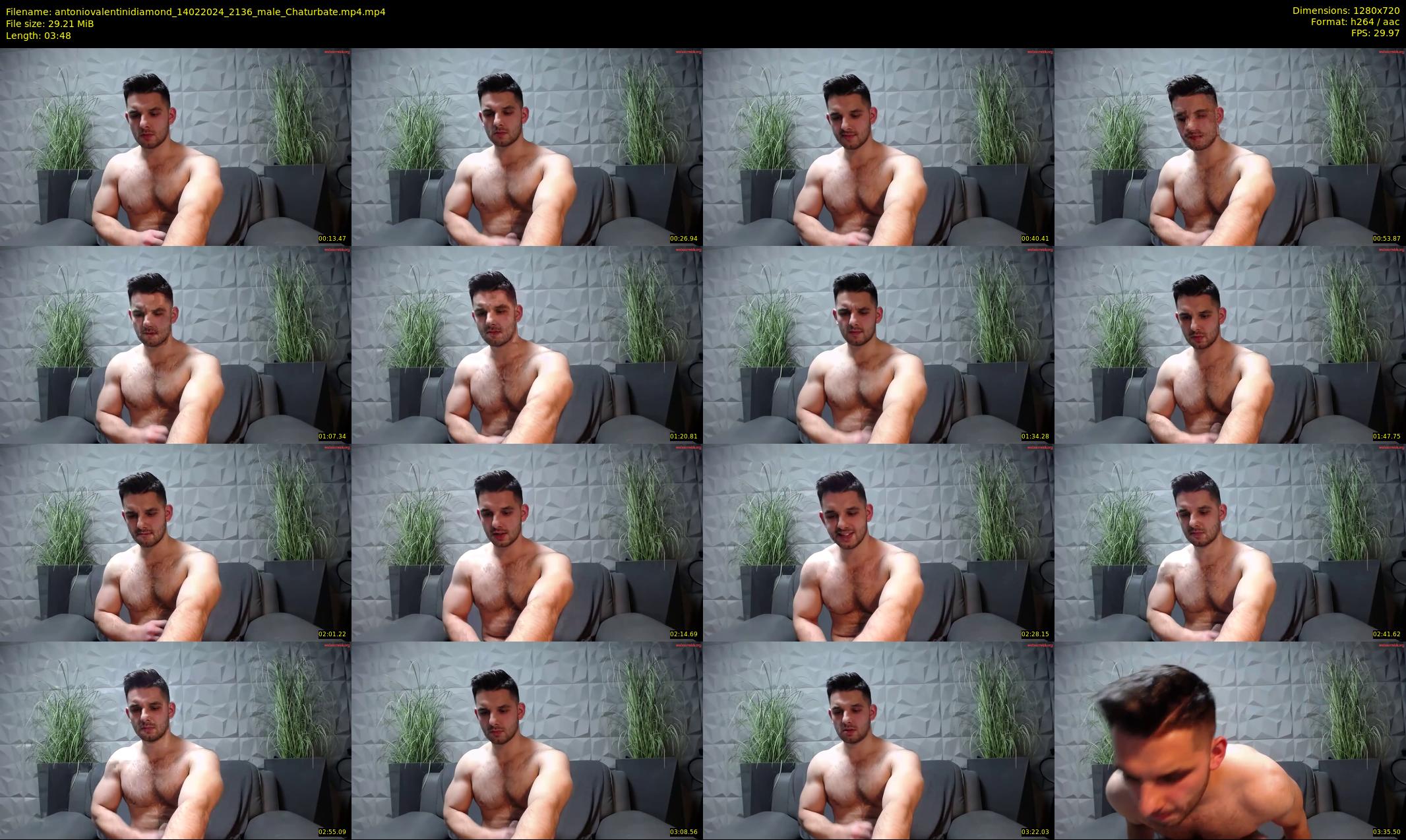antoniovalentinidiamond — 4 minute Chaturbate male cam show recording, 720p, Feb 14, 2024