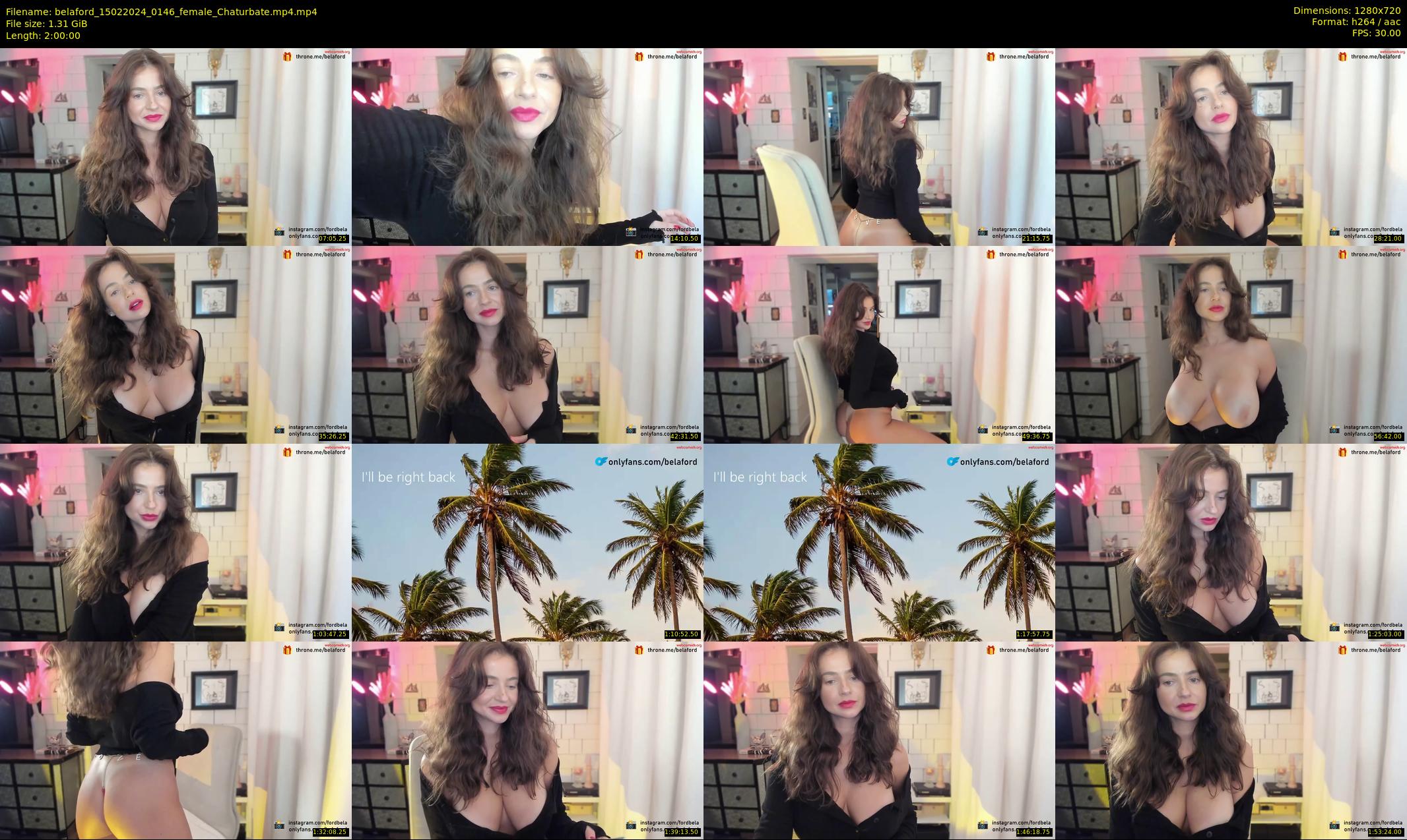 belaford — 120 minute Chaturbate female cam show recording, 720p, Feb 15, 2024