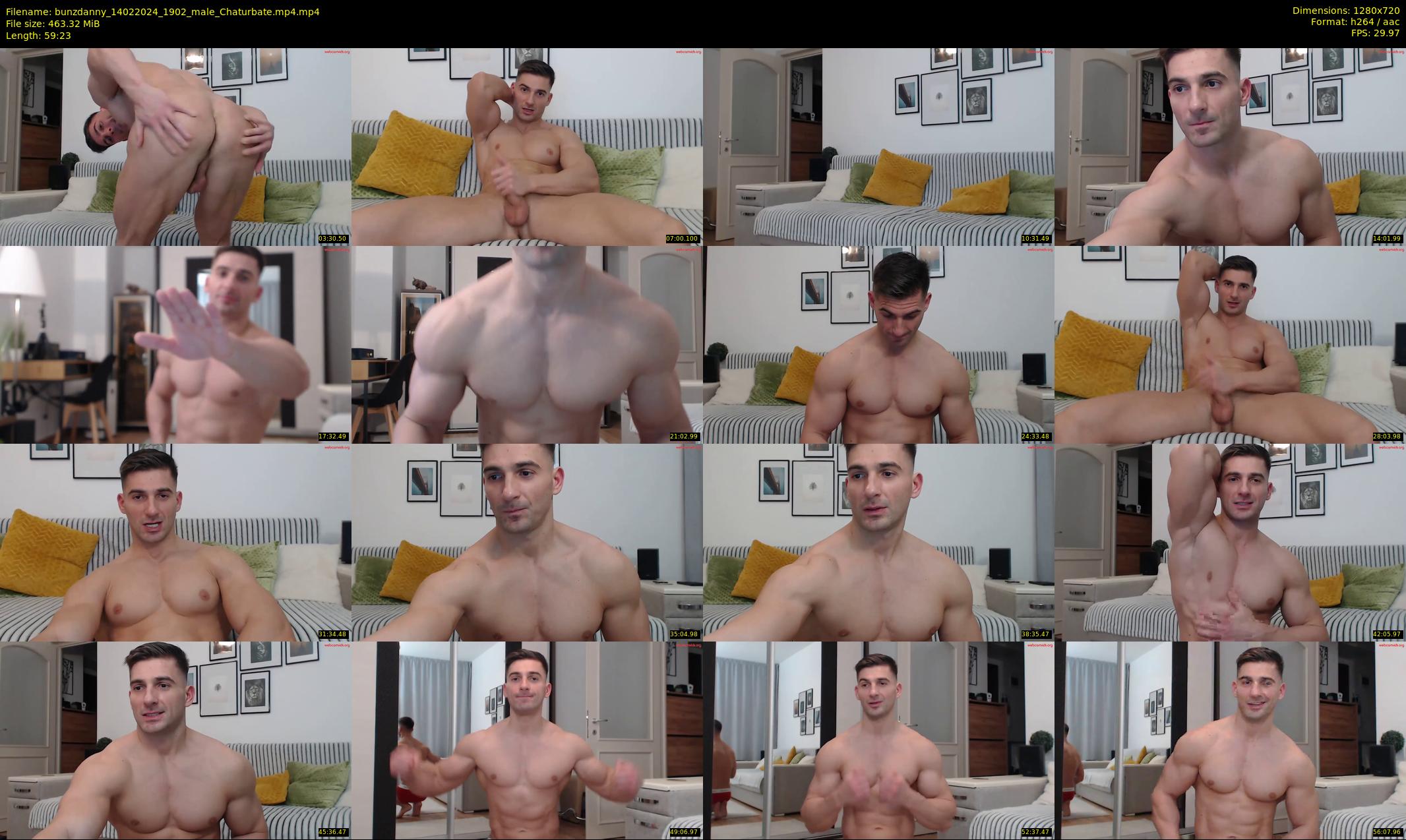 bunzdanny — 60 minute Chaturbate male cam show recording, 720p, Feb 14, 2024