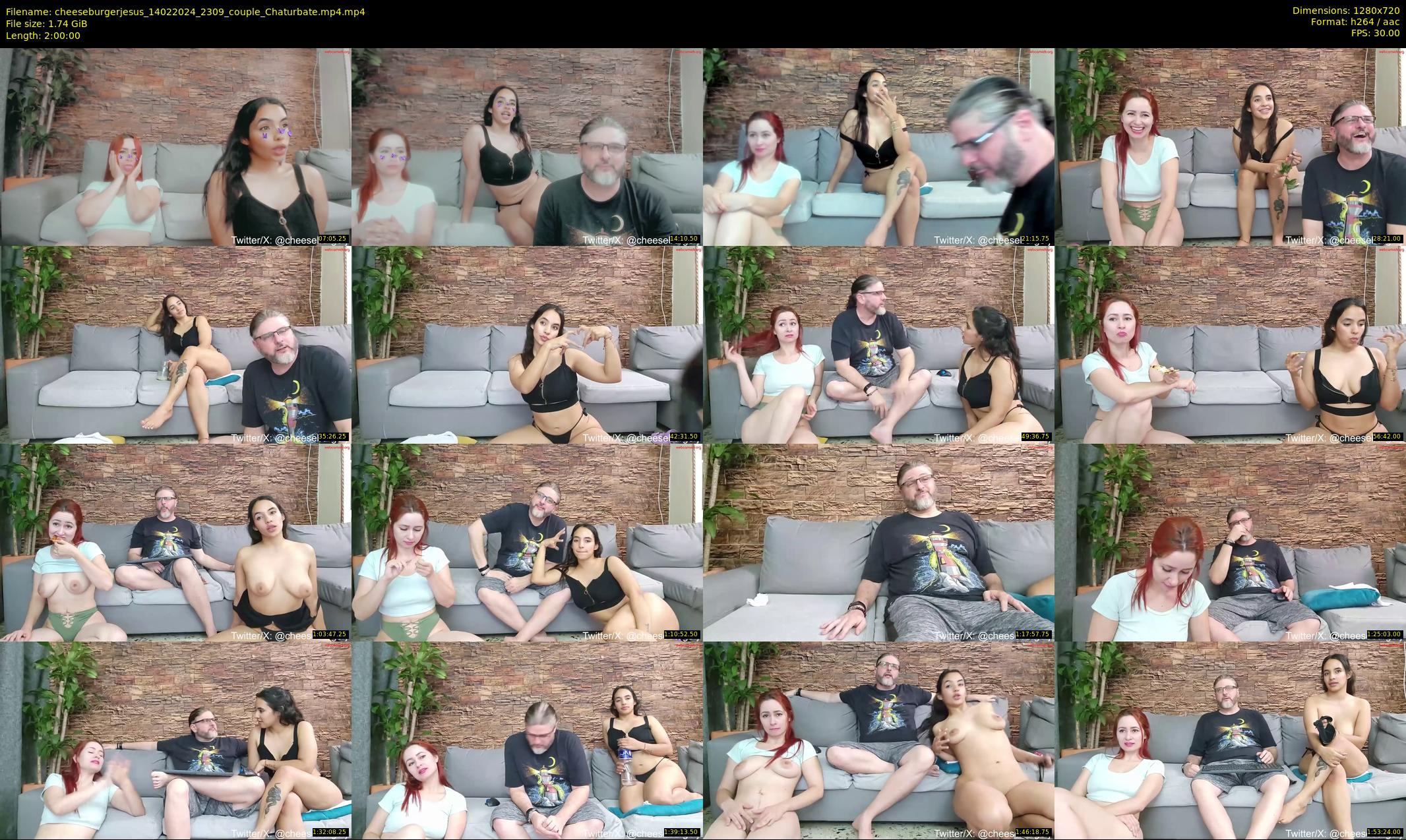 cheeseburgerjesus — 120 minute Chaturbate couple cam show recording, 720p, Feb 14, 2024