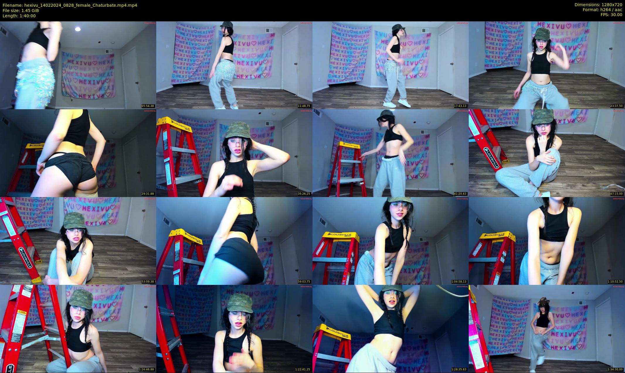 hexivu — 100 minute Chaturbate female cam show recording, 720p, Feb 14, 2024