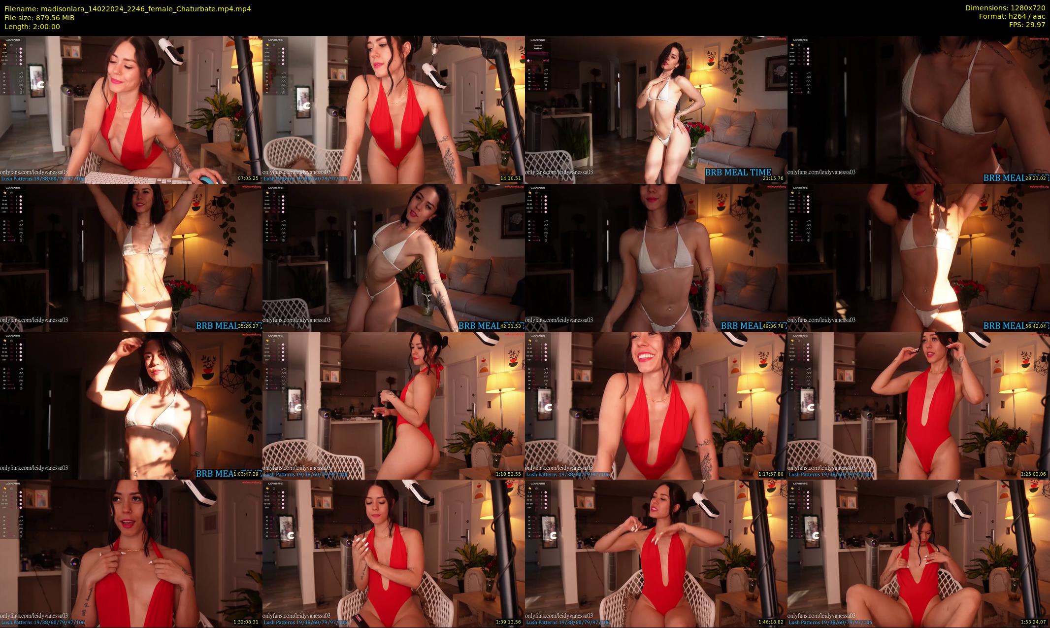 madisonlara — 120 minute Chaturbate female cam show recording, 720p, Feb 14, 2024