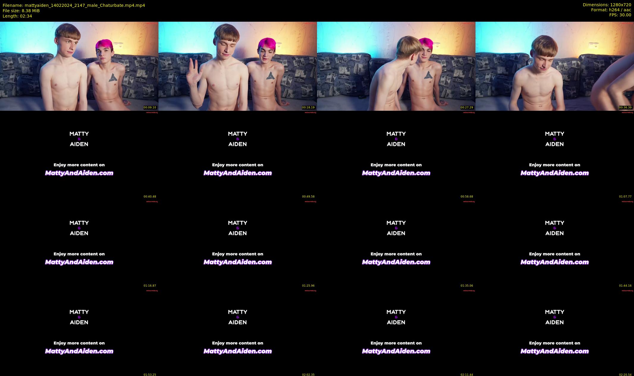 mattyaiden — 3 minute Chaturbate male cam show recording, 720p, Feb 14, 2024