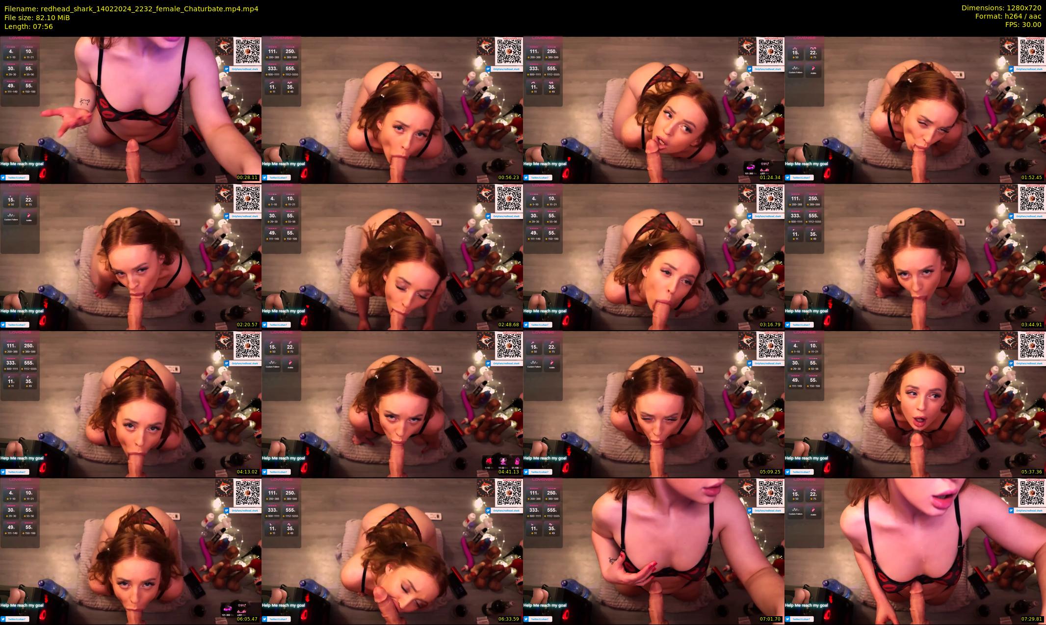 redhead_shark — 8 minute Chaturbate female cam show recording, 720p, Feb 14, 2024