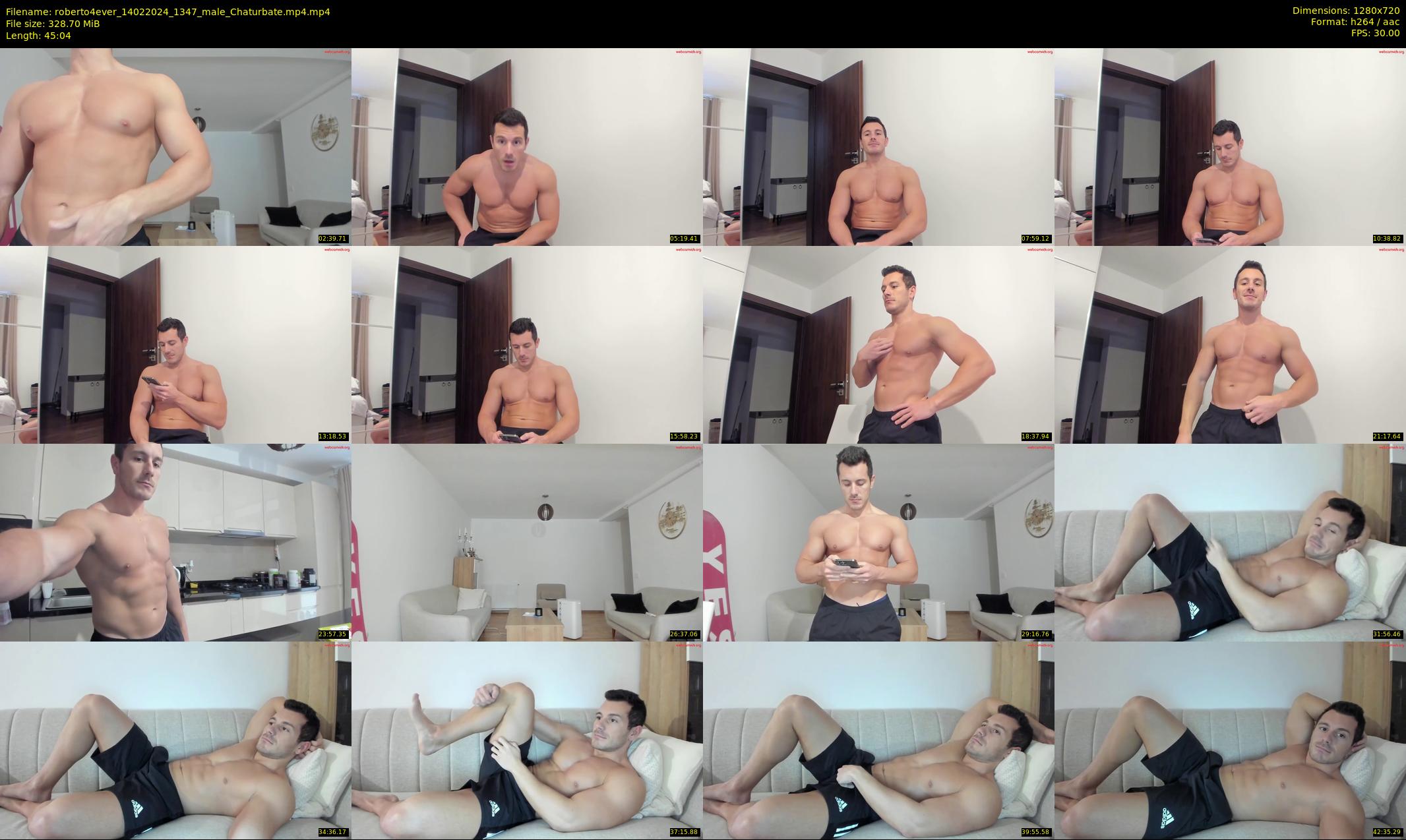 roberto4ever — 46 minute Chaturbate male cam show recording, 720p, Feb 14, 2024