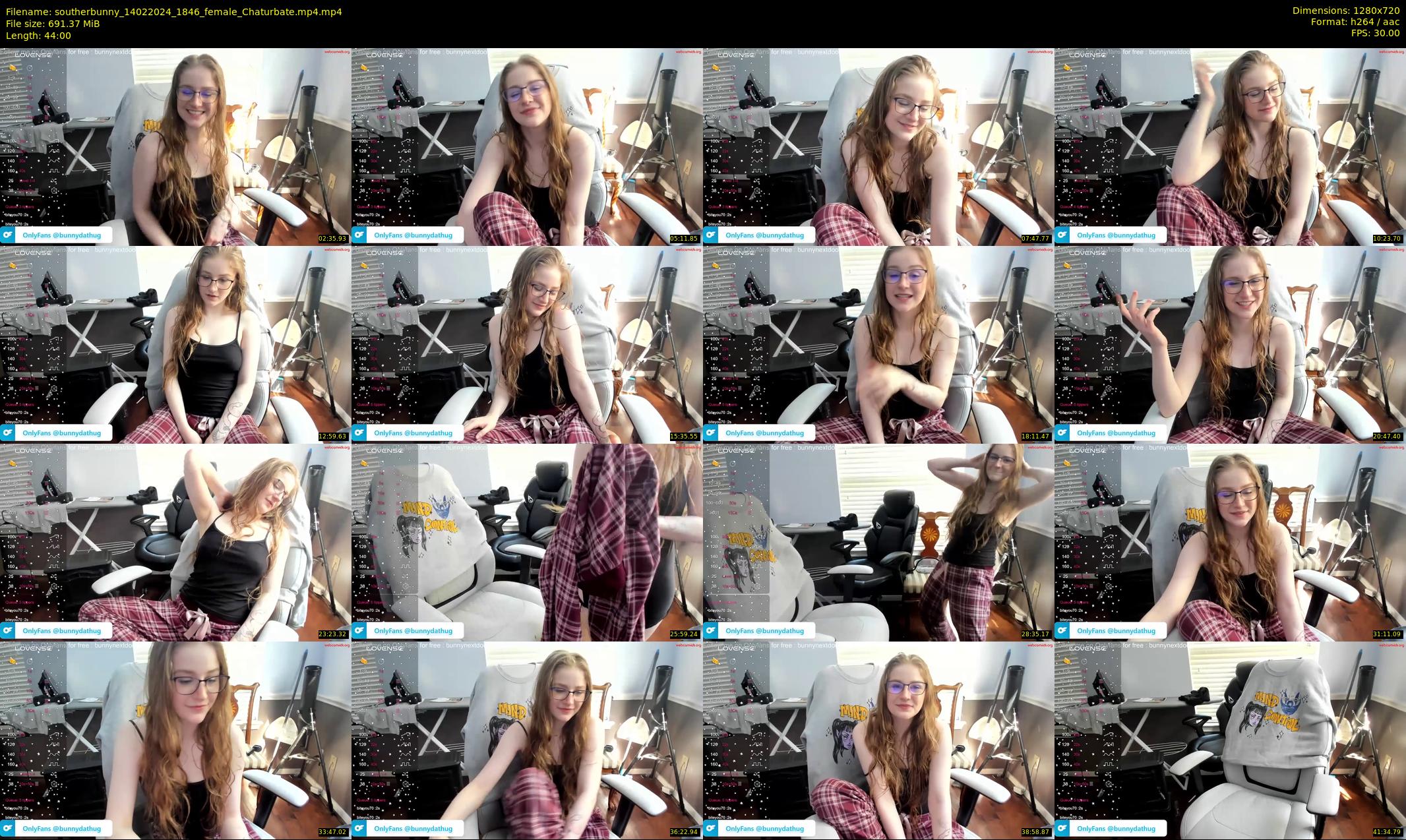 southerbunny — 44 minute Chaturbate female cam show recording, 720p, Feb 14, 2024