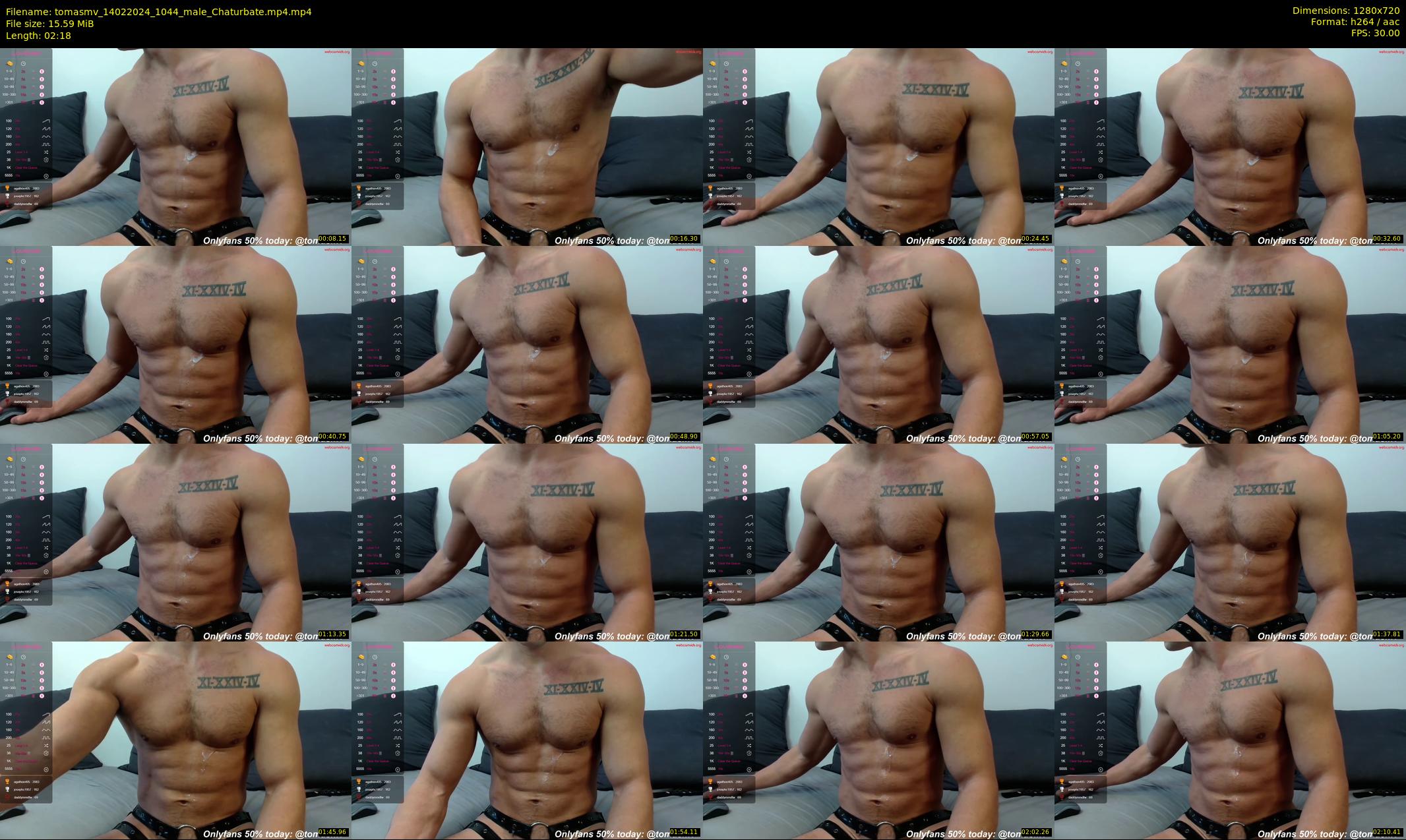 tomasmv — 3 minute Chaturbate male cam show recording, 720p, Feb 14, 2024