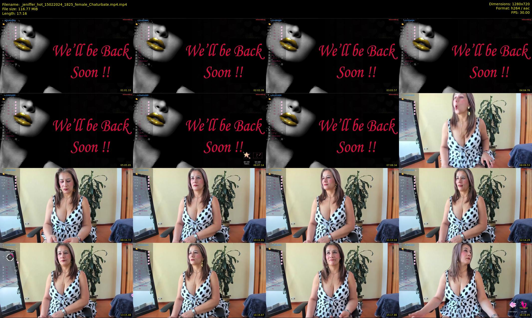 _jeniffer_hot — 18 minute Chaturbate female cam show recording, 720p, Feb 15, 2024