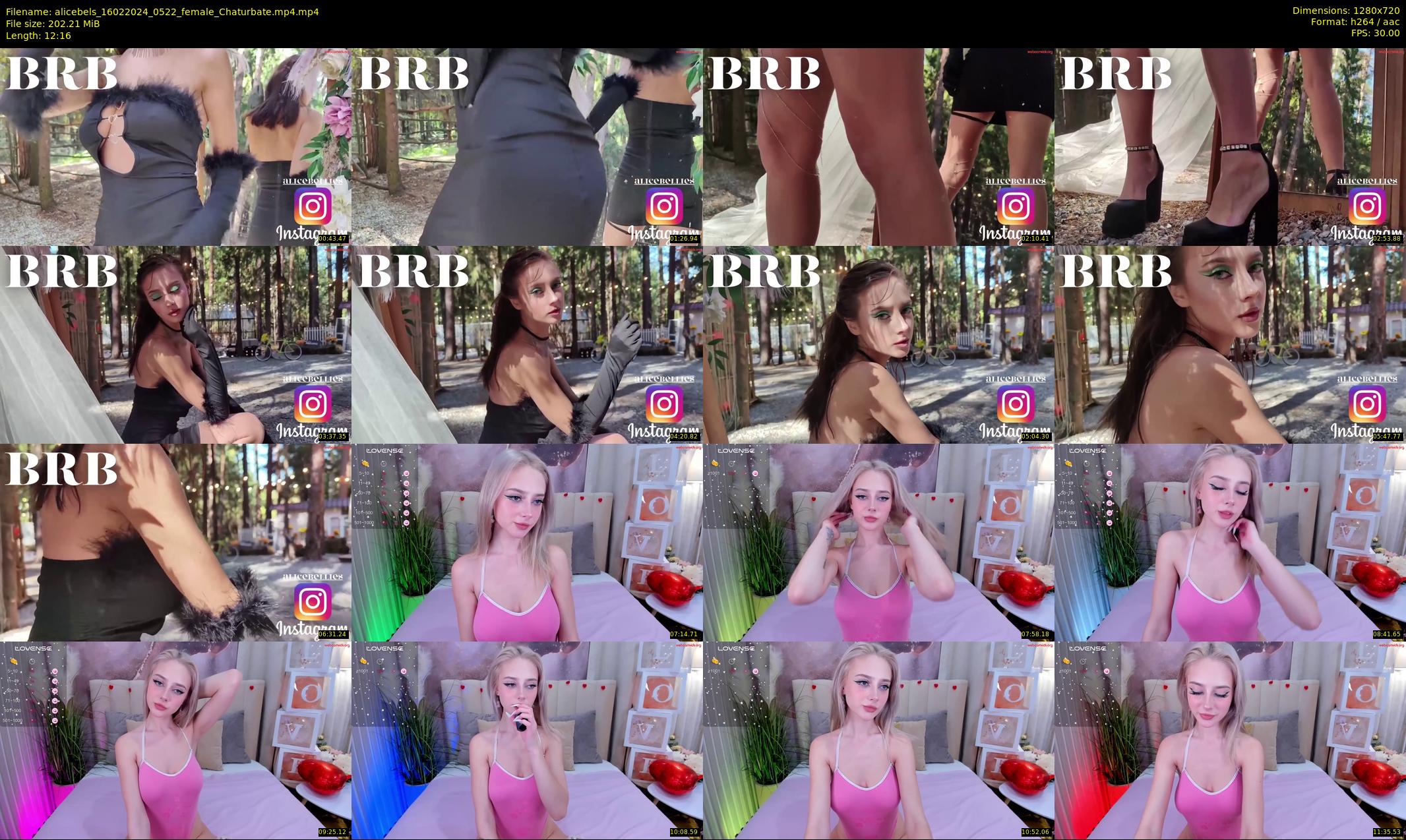alicebels — 13 minute Chaturbate female cam show recording, 720p, Feb 16, 2024