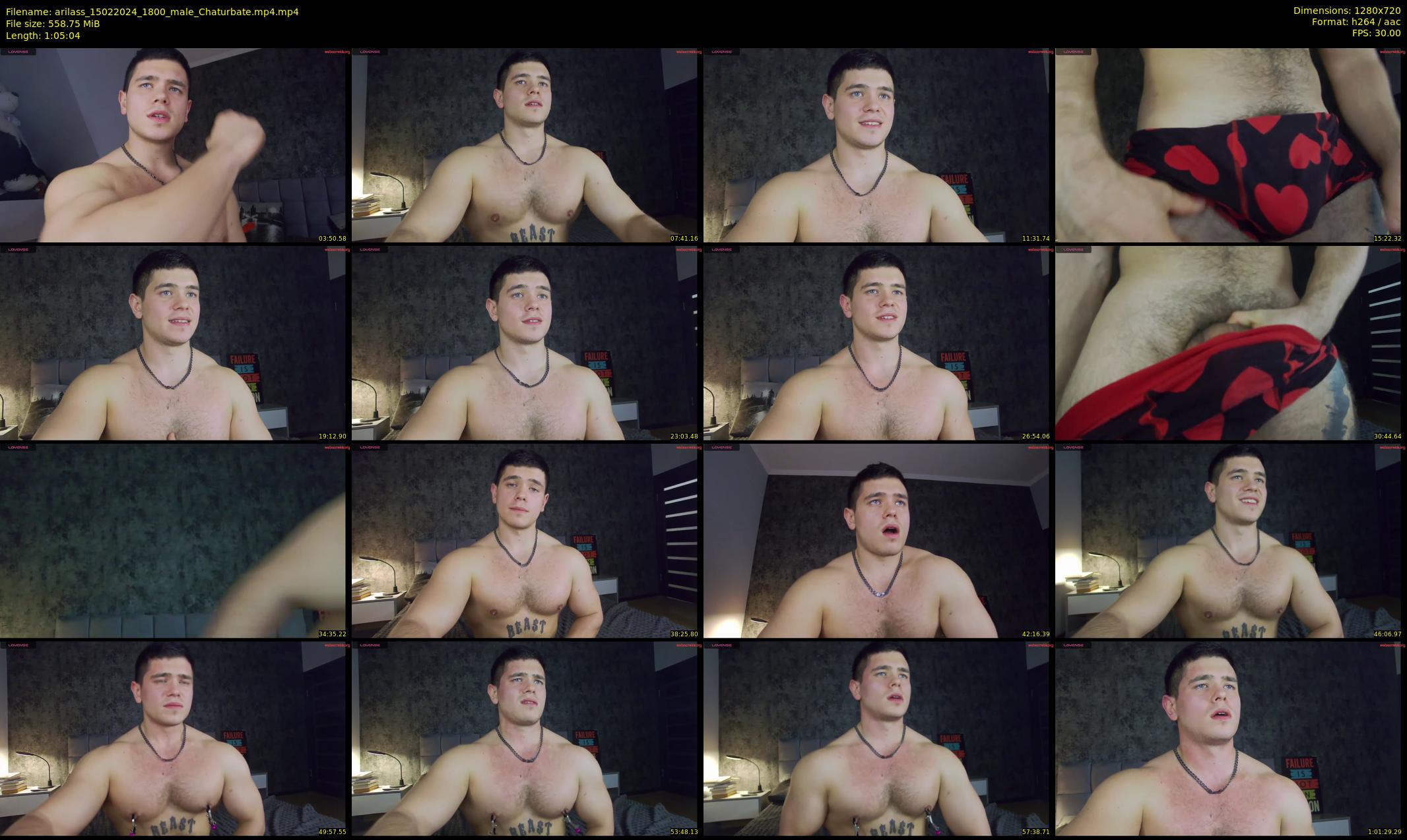 arilass — 66 minute Chaturbate male cam show recording, 720p, Feb 15, 2024