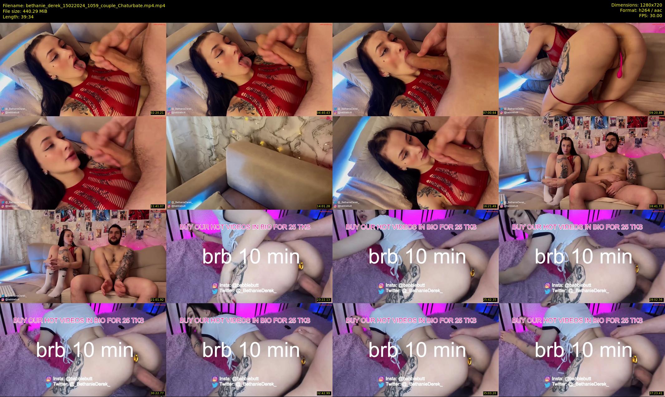 bethanie_derek — 40 minute Chaturbate couple cam show recording, 720p, Feb 15, 2024