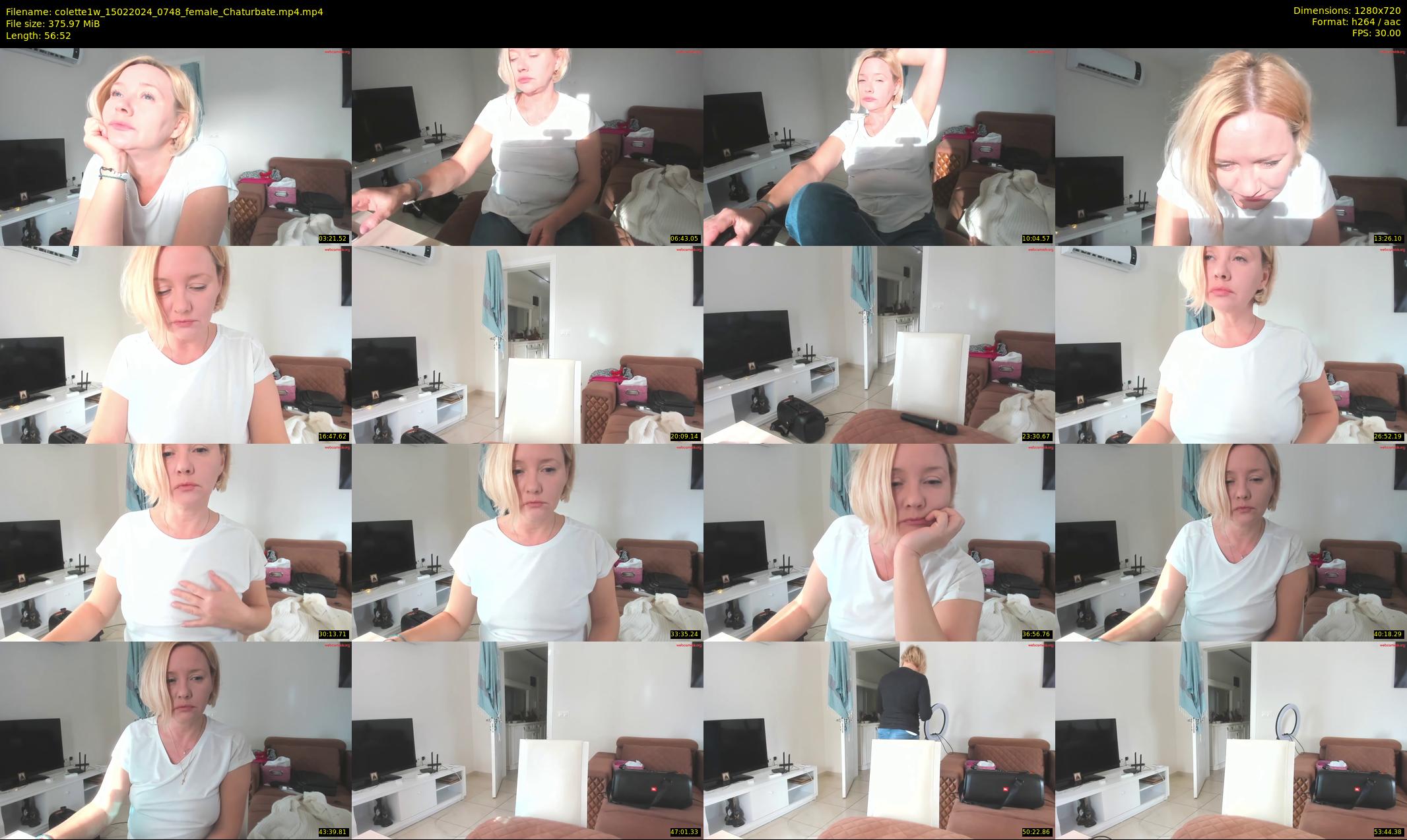 colette1w — 57 minute Chaturbate female cam show recording, 720p, Feb 15, 2024