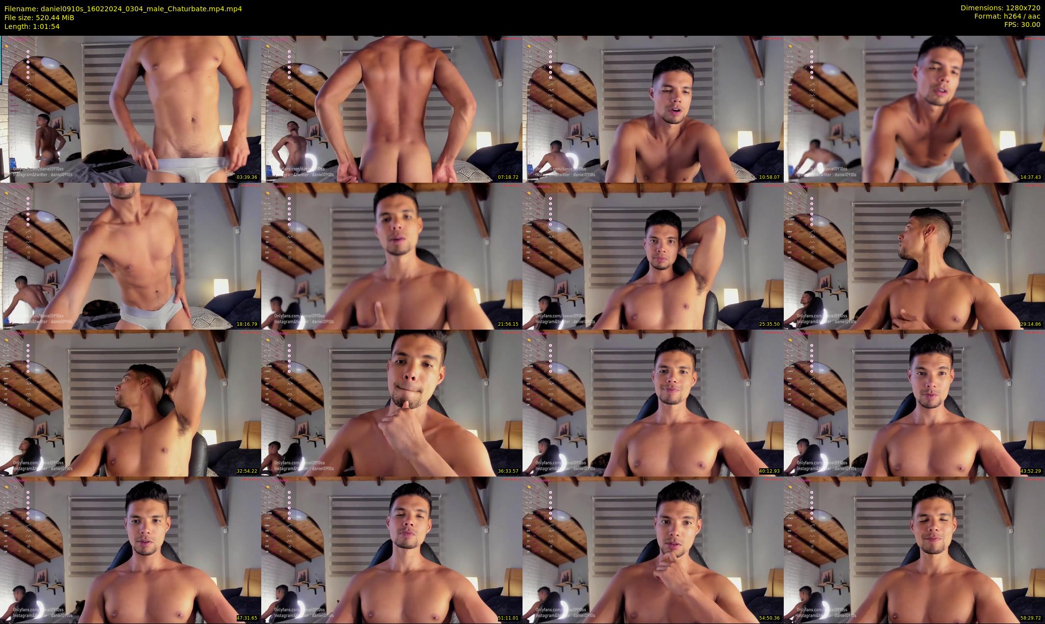 daniel0910s — 62 minute Chaturbate male cam show recording, 720p, Feb 16, 2024