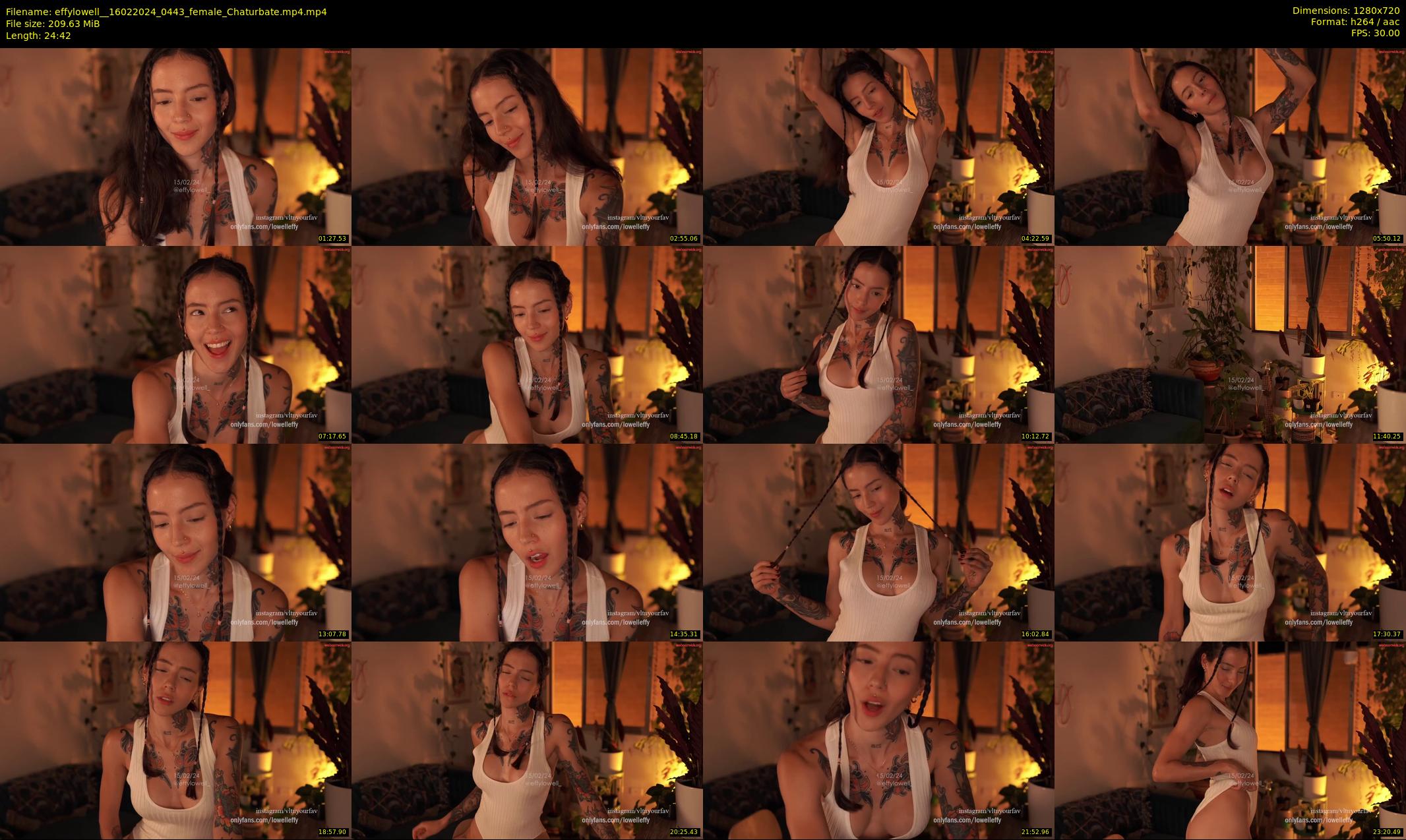 effylowell_ — 25 minute Chaturbate female cam show recording, 720p, Feb 16, 2024