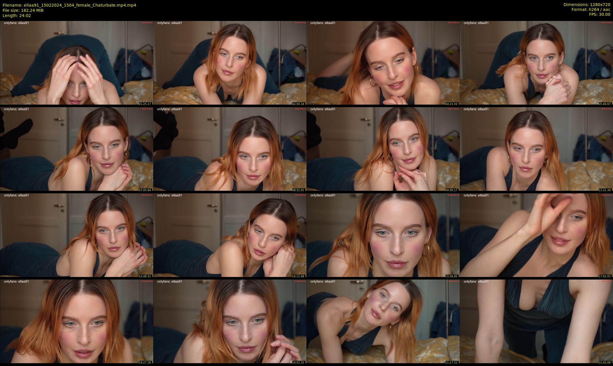 ellaa91 — 25 minute Chaturbate female cam show recording, 720p, Feb 15, 2024
