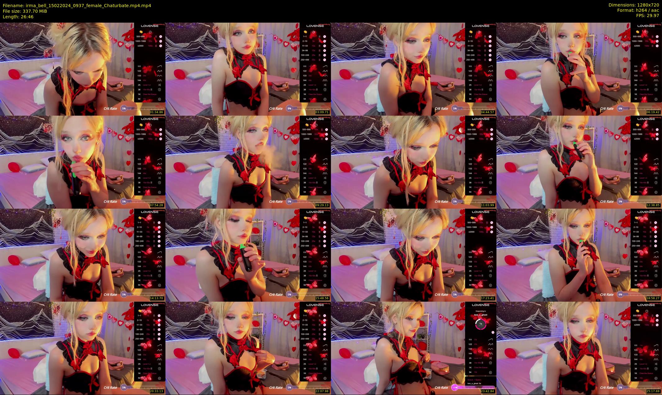 irma_bell — 27 minute Chaturbate female cam show recording, 720p, Feb 15, 2024