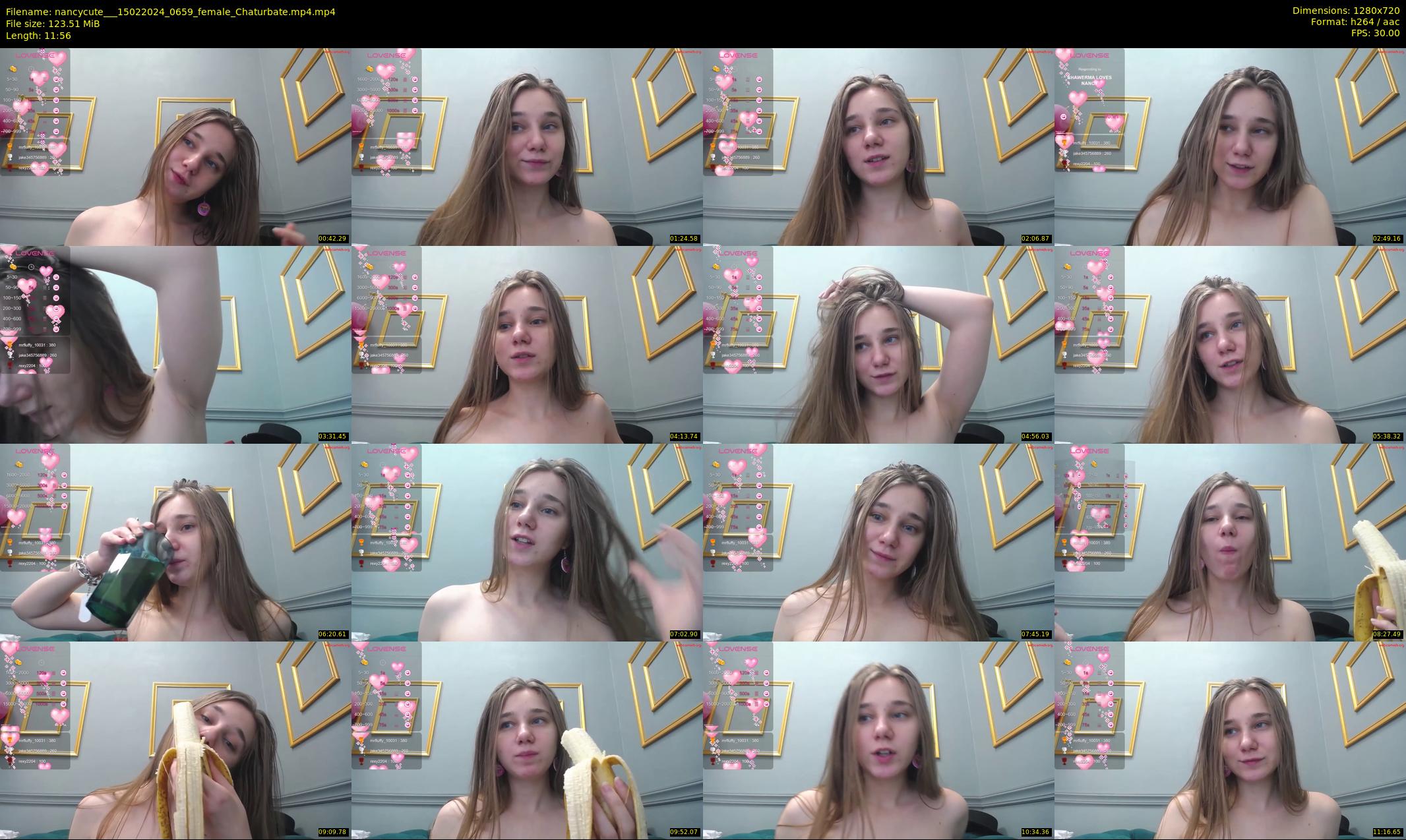 nancycute__ — 12 minute Chaturbate female cam show recording, 720p, Feb 15, 2024