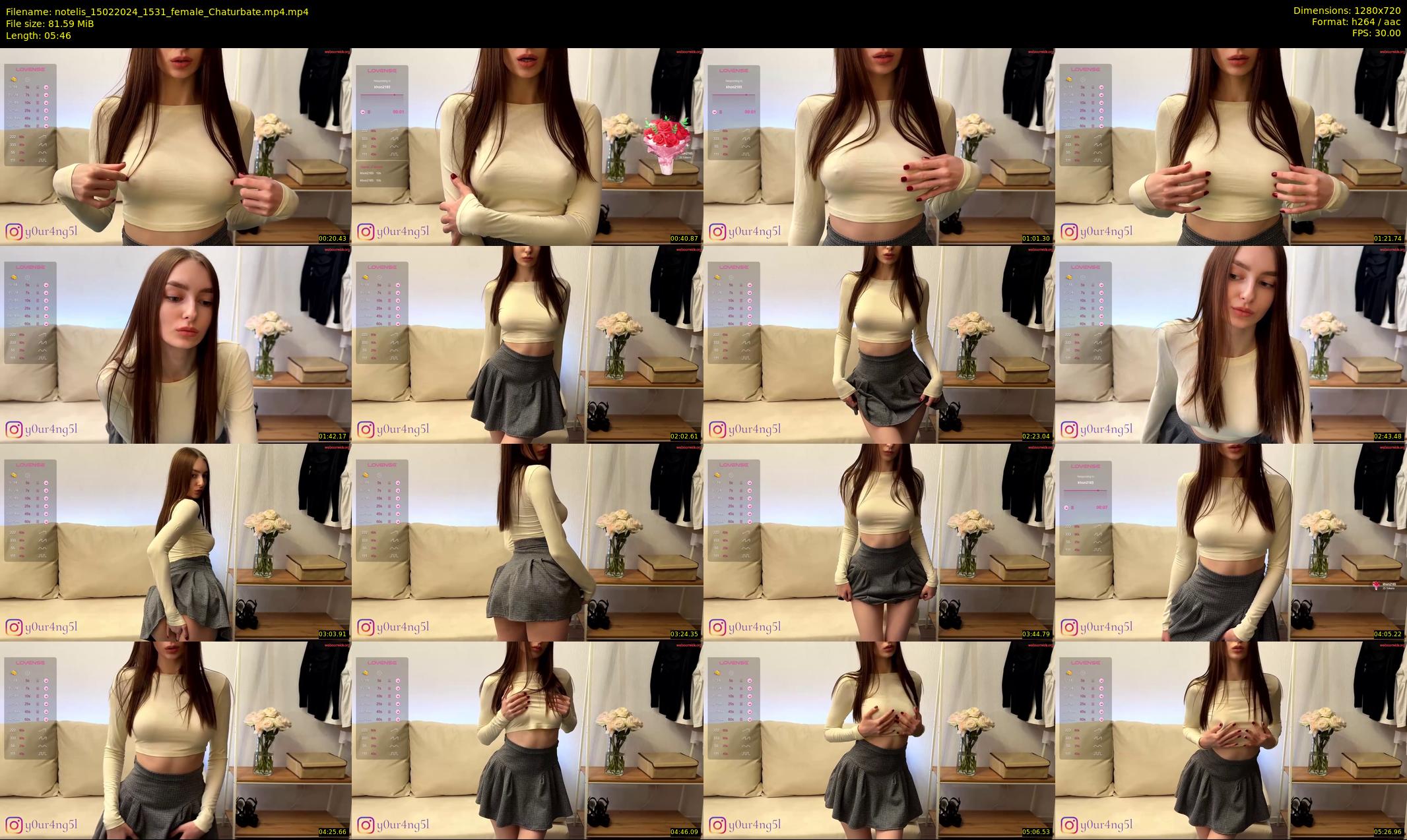 notelis — 6 minute Chaturbate female cam show recording, 720p, Feb 15, 2024