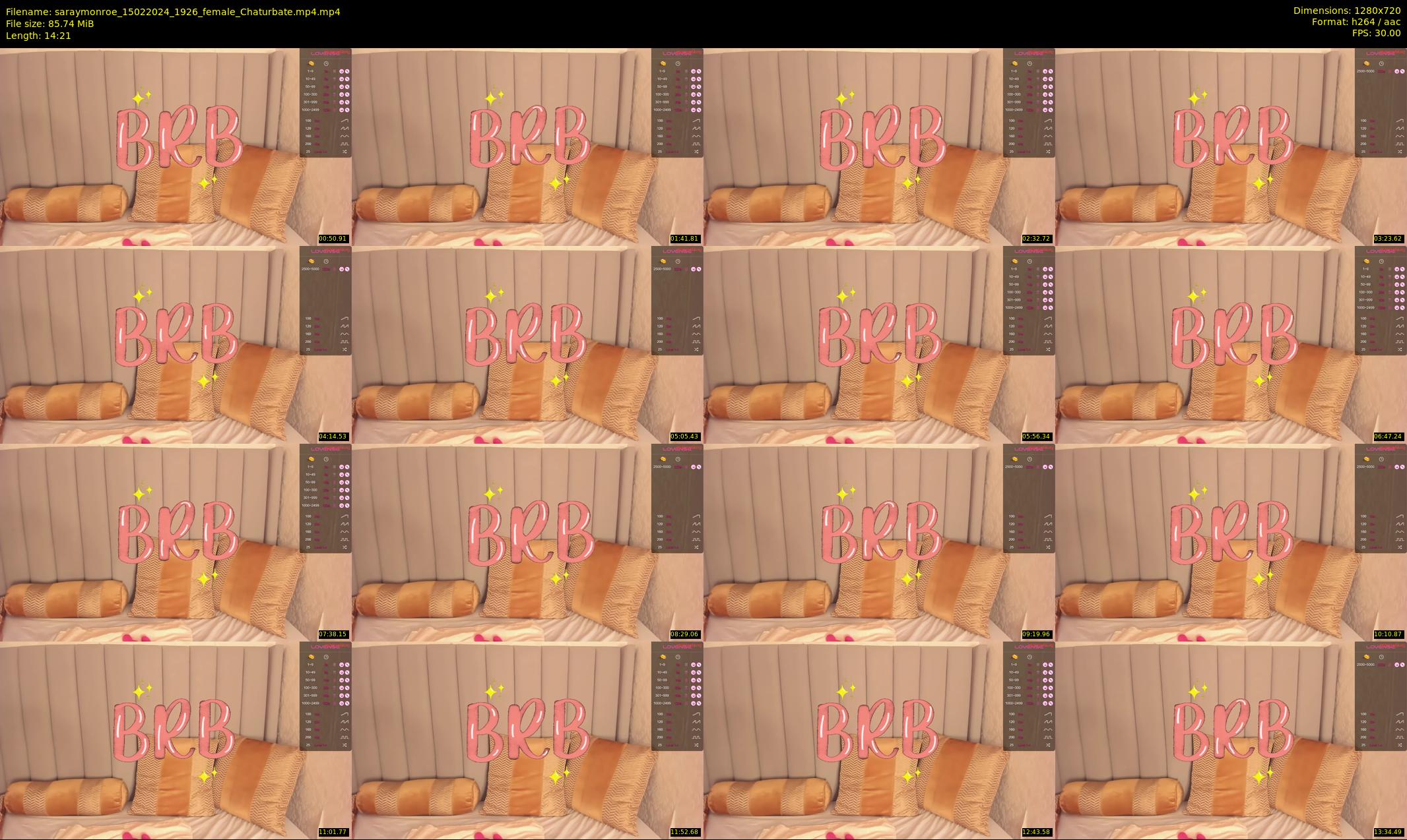 saraymonroe — 15 minute Chaturbate female cam show recording, 720p, Feb 15, 2024