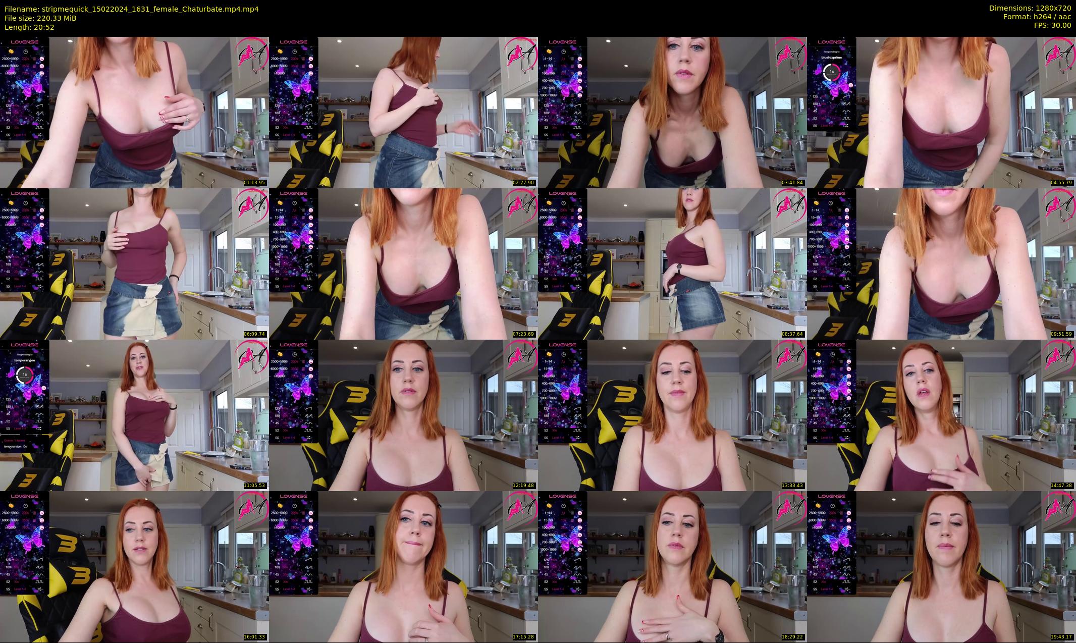 stripmequick — 21 minute Chaturbate female cam show recording, 720p, Feb 15, 2024