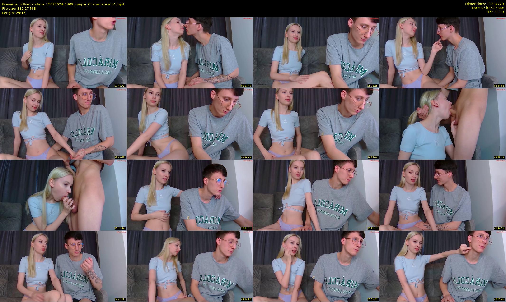williamandmia — 30 minute Chaturbate couple cam show recording, 720p, Feb 15, 2024