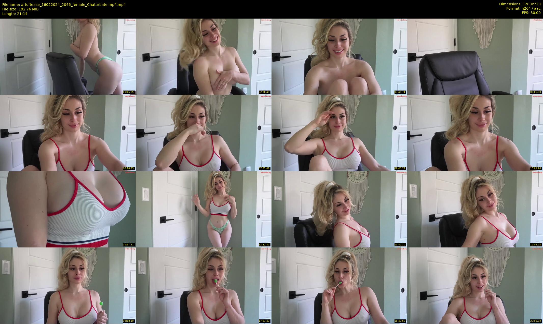 artoftease — 22 minute Chaturbate female cam show recording, 720p, Feb 16, 2024
