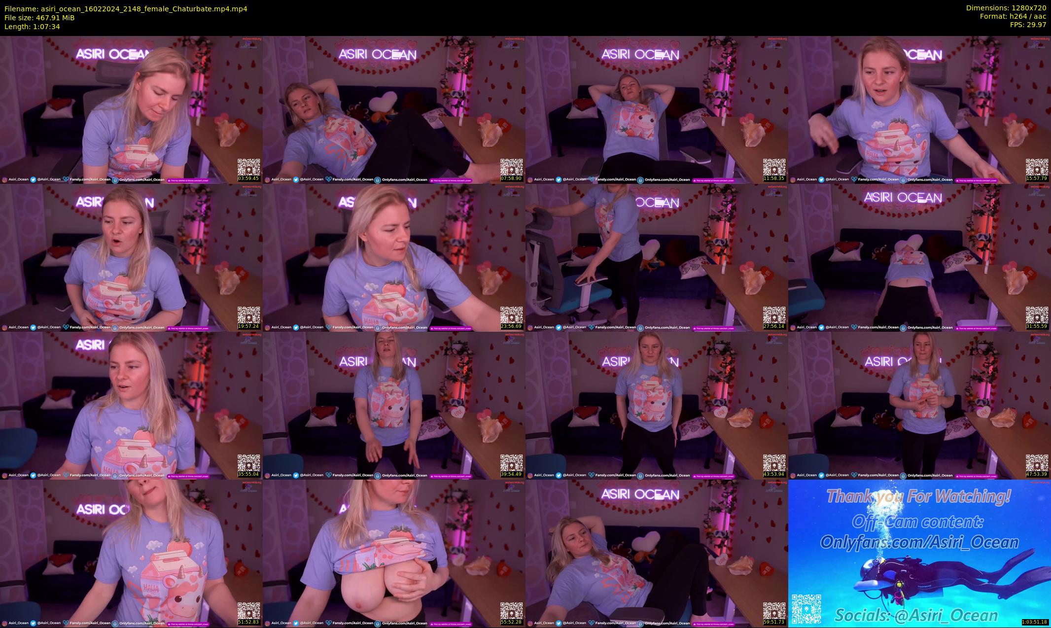 asiri_ocean — 68 minute Chaturbate female cam show recording, 720p, Feb 16, 2024