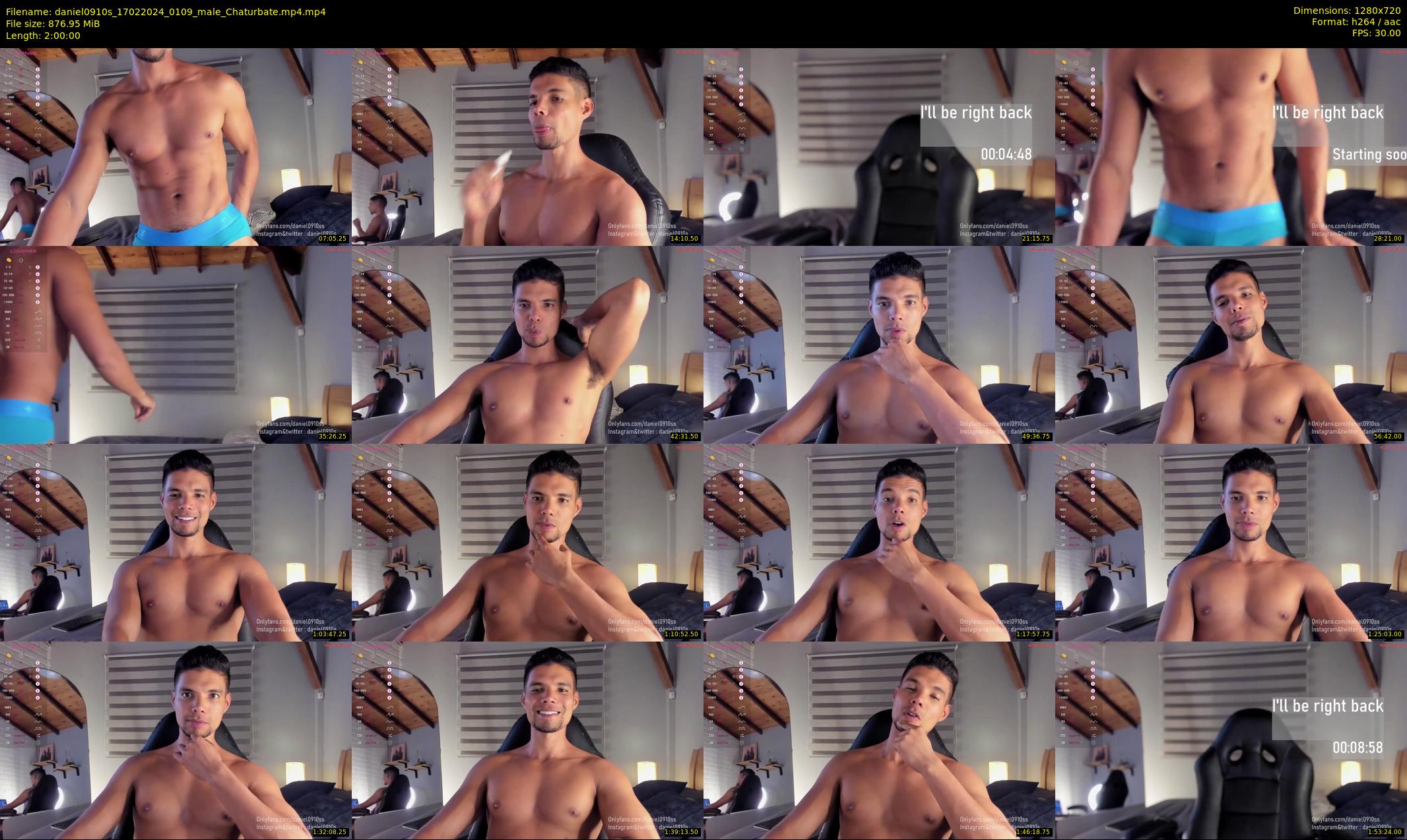 daniel0910s — 120 minute Chaturbate male cam show recording, 720p, Feb 17, 2024