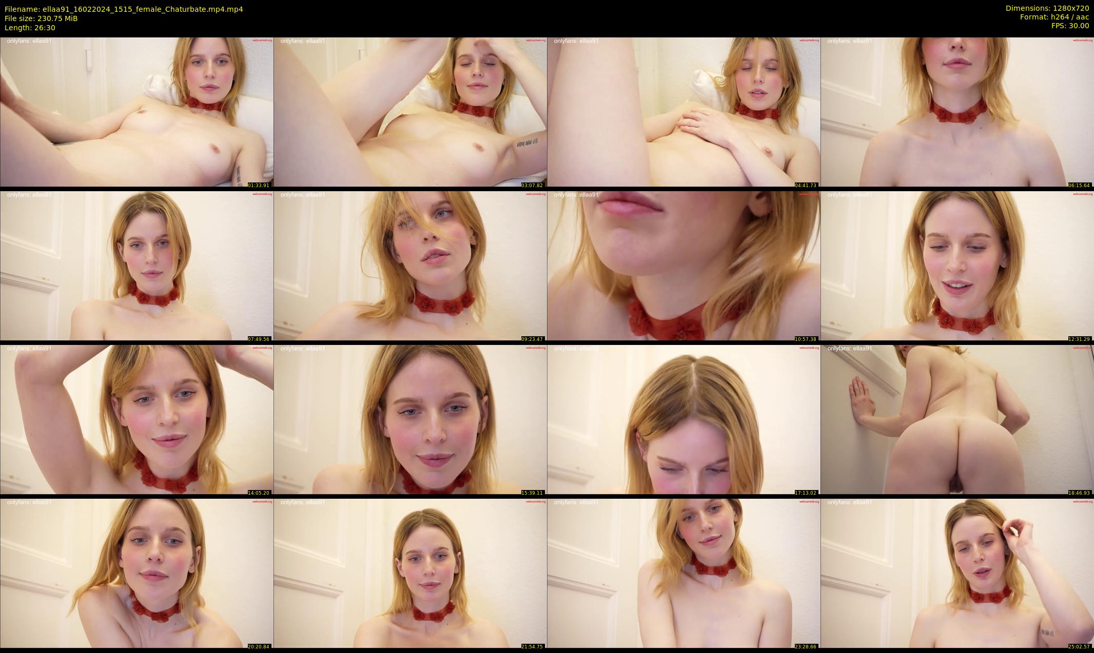ellaa91 — 27 minute Chaturbate female cam show recording, 720p, Feb 16, 2024