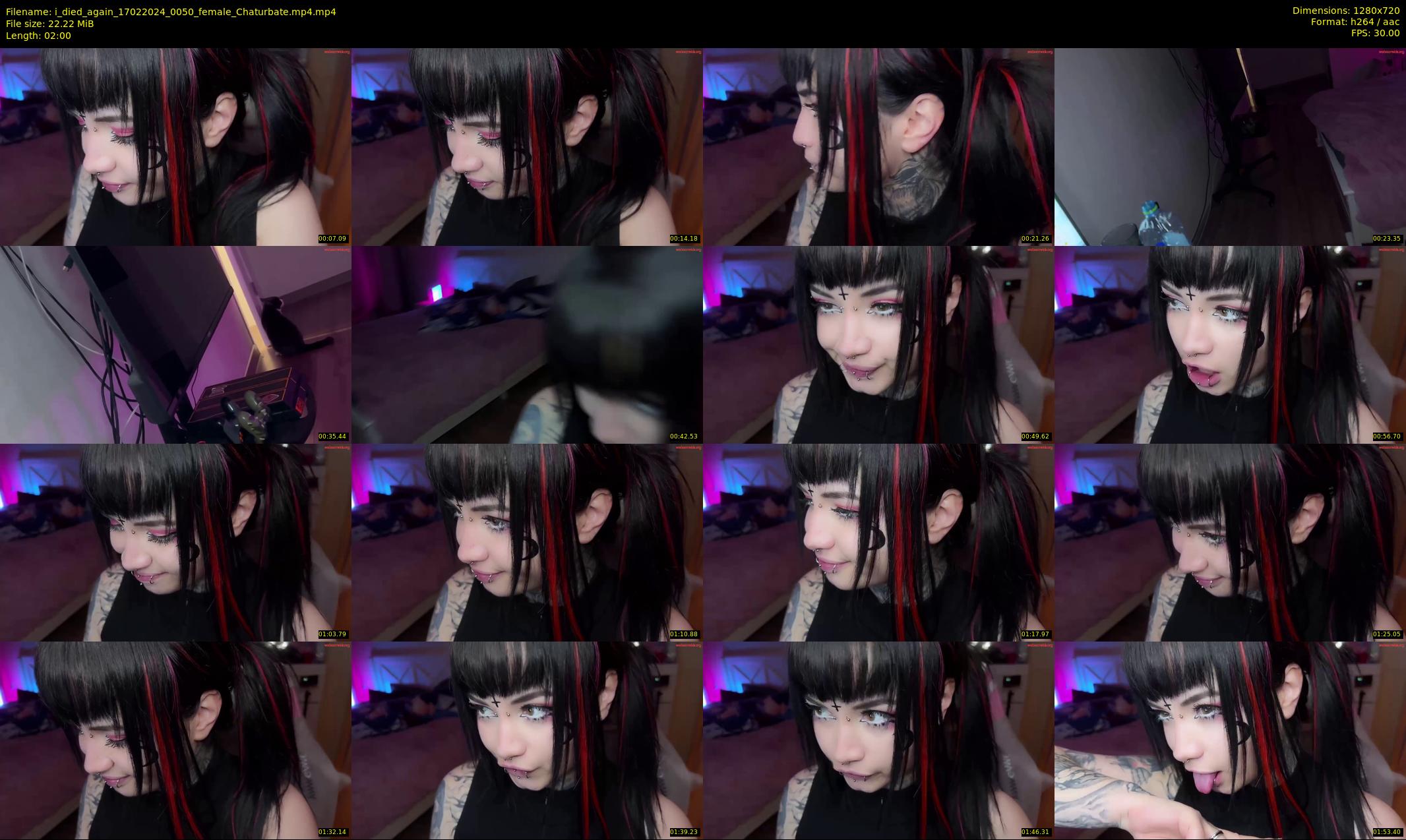 i_died_again — 2 minute Chaturbate female cam show recording, 720p, Feb 17, 2024