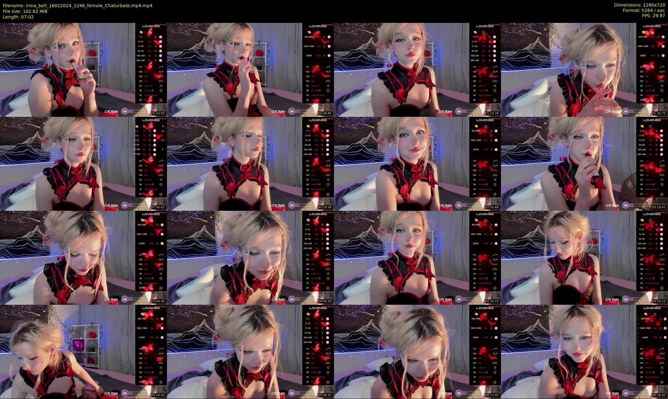 irma_bell — 8 minute Chaturbate female cam show recording, 720p, Feb 16, 2024