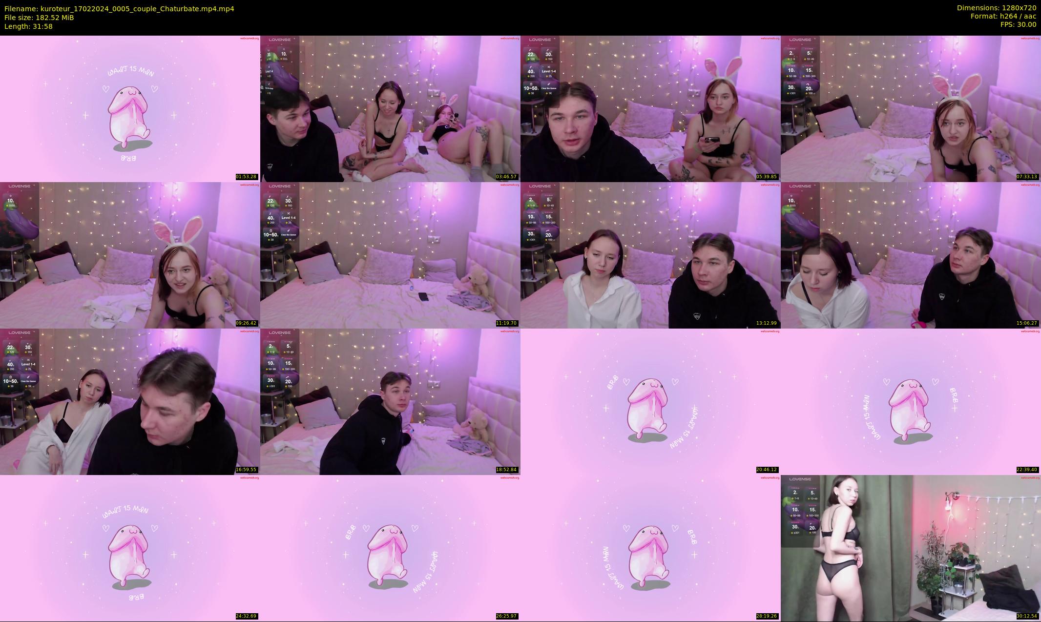 kuroteur — 32 minute Chaturbate couple cam show recording, 720p, Feb 17, 2024