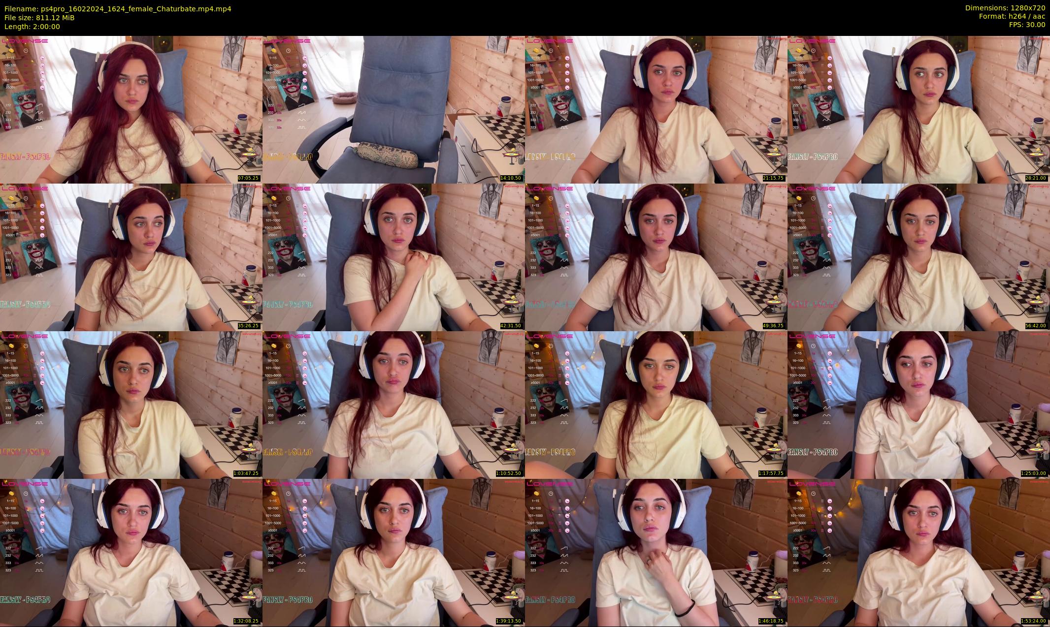 ps4pro — 120 minute Chaturbate female cam show recording, 720p, Feb 16, 2024
