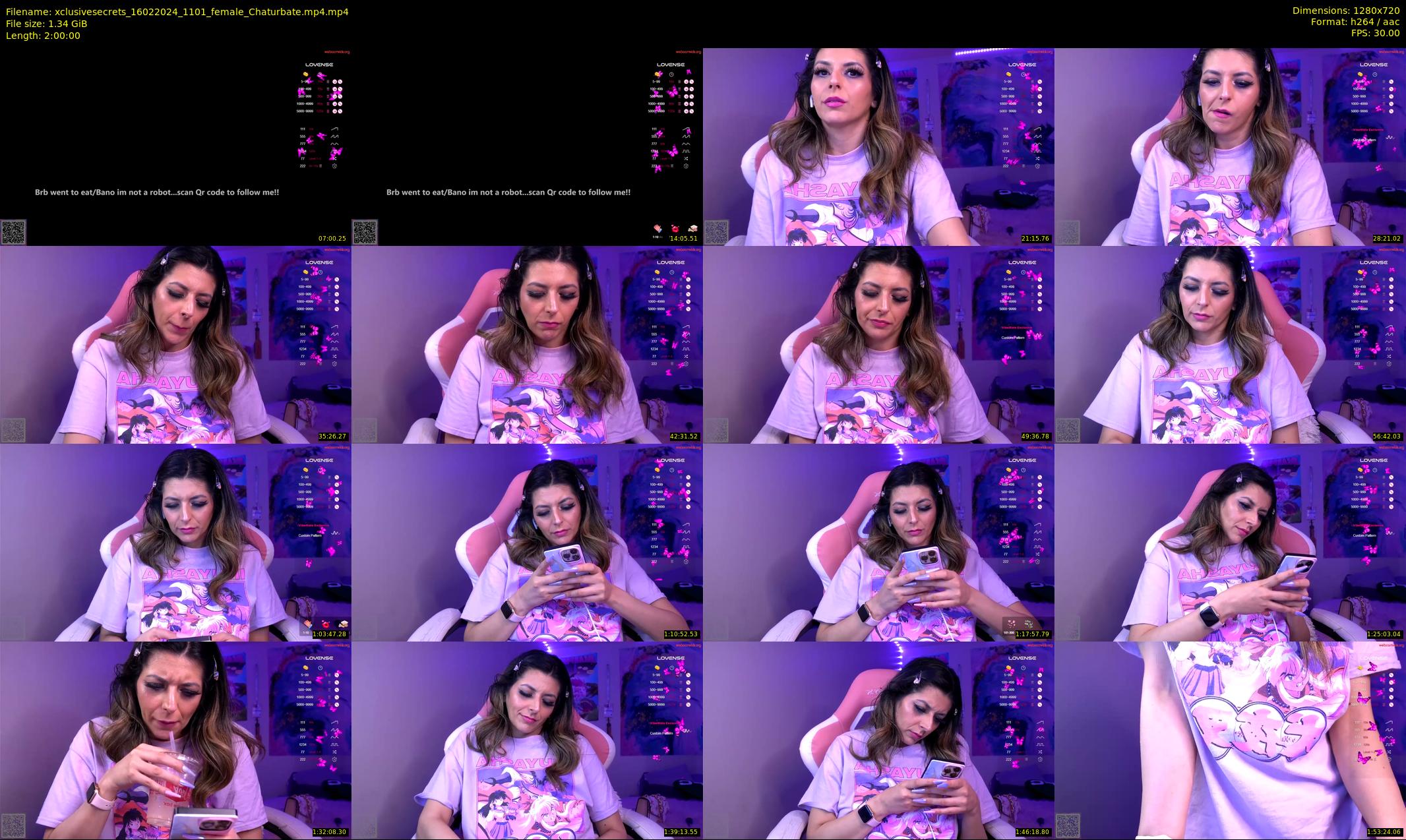 xclusivesecrets — 120 minute Chaturbate female cam show recording, 720p, Feb 16, 2024