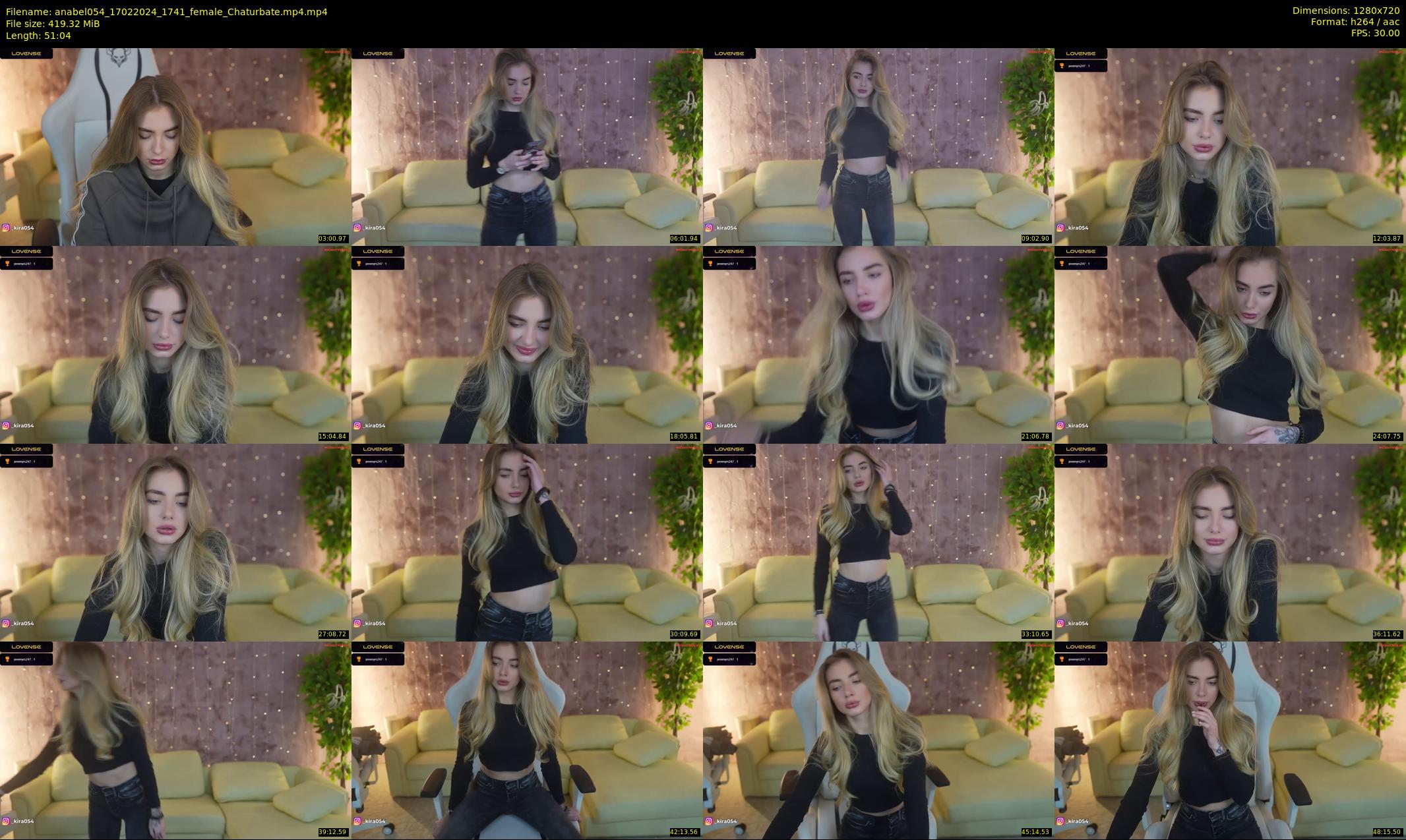 anabel054 — 52 minute Chaturbate female cam show recording, 720p, Feb 17, 2024