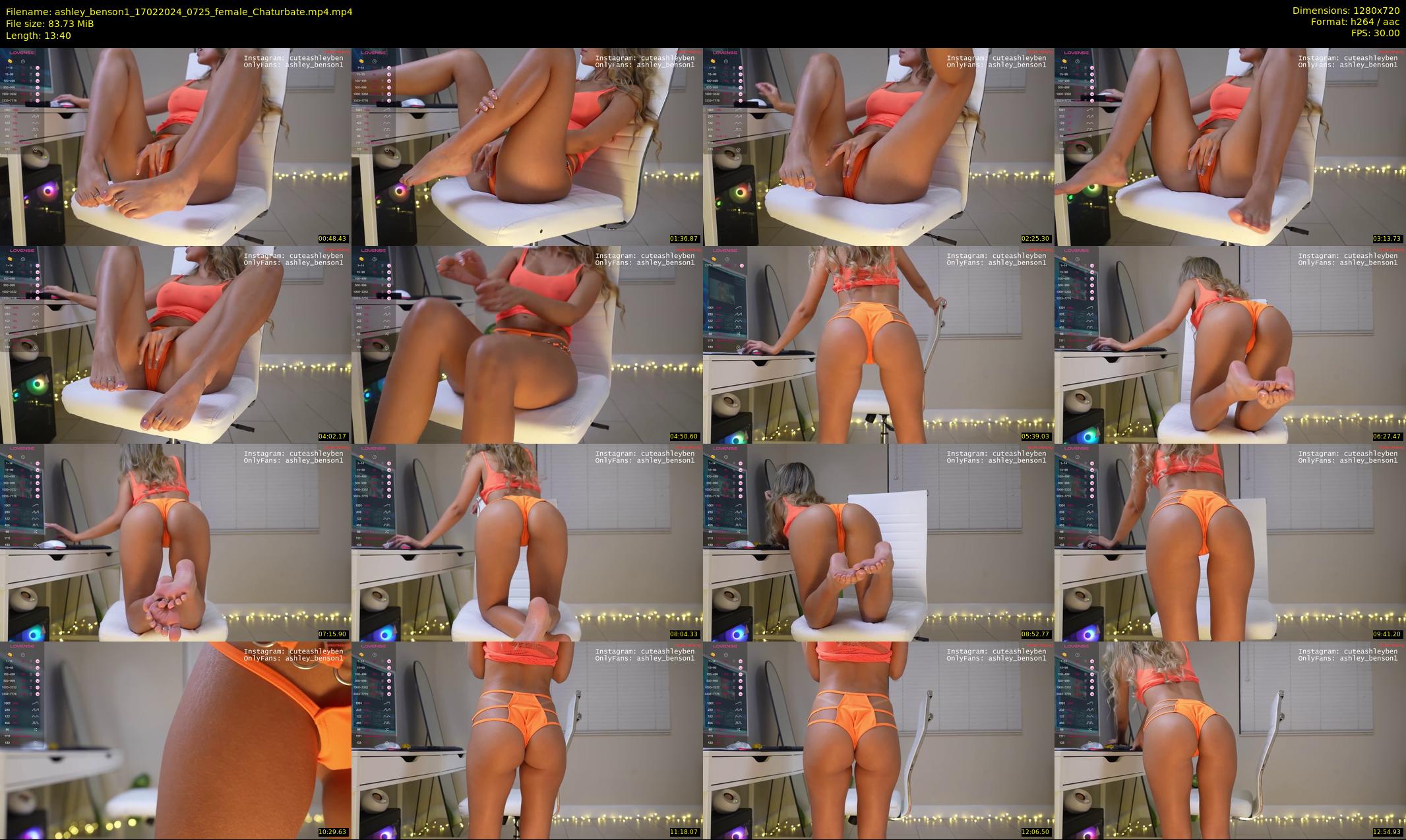 ashley_benson1 — 14 minute Chaturbate female cam show recording, 720p, Feb 17, 2024