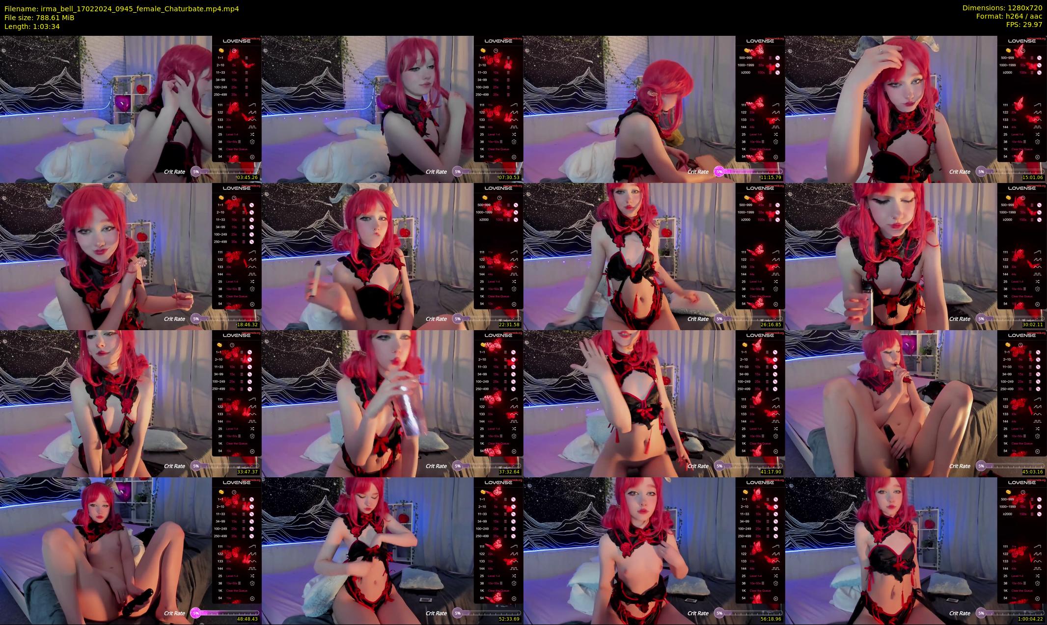 irma_bell — 64 minute Chaturbate female cam show recording, 720p, Feb 17, 2024