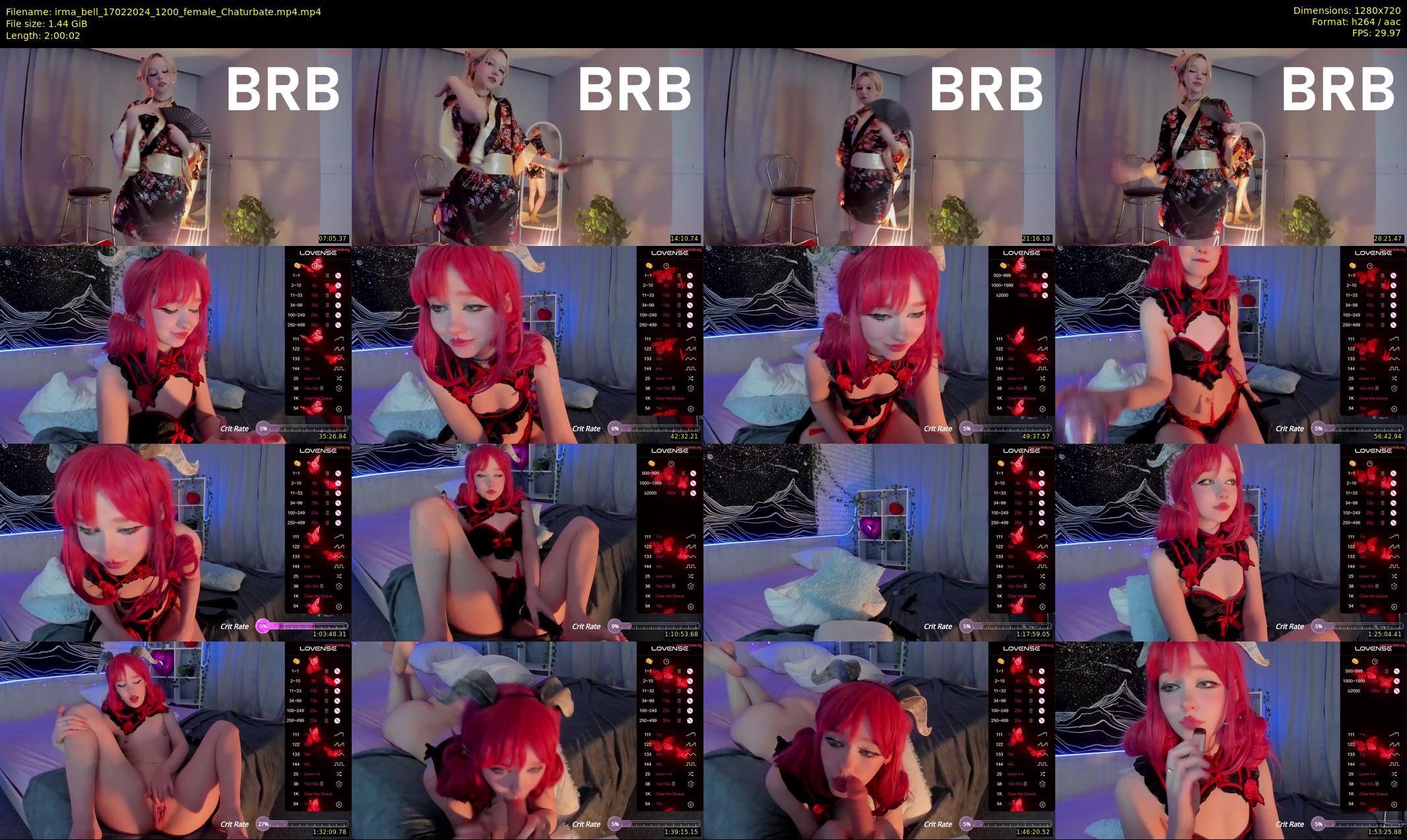 irma_bell — 121 minute Chaturbate female cam show recording, 720p, Feb 17, 2024