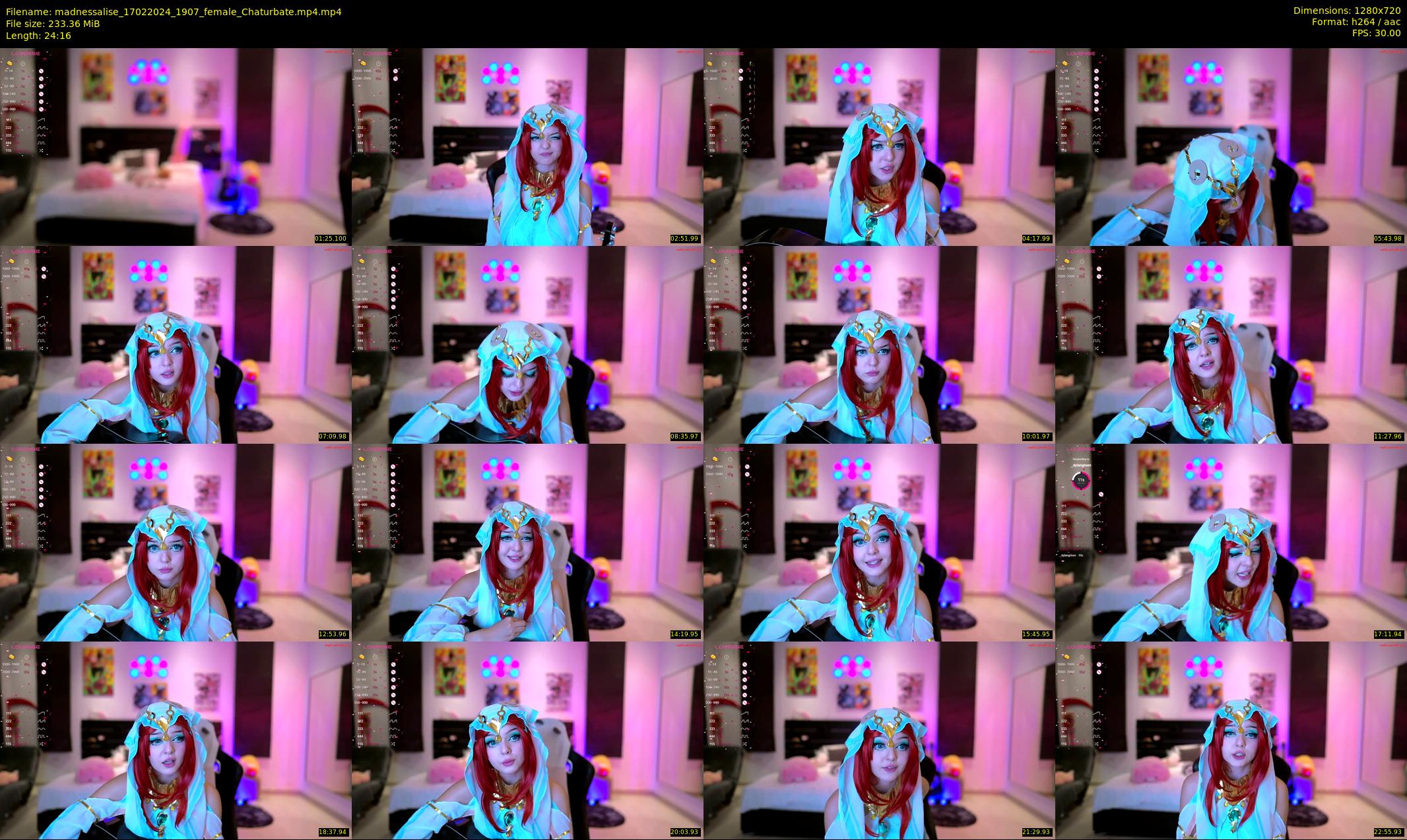madnessalise — 25 minute Chaturbate female cam show recording, 720p, Feb 17, 2024