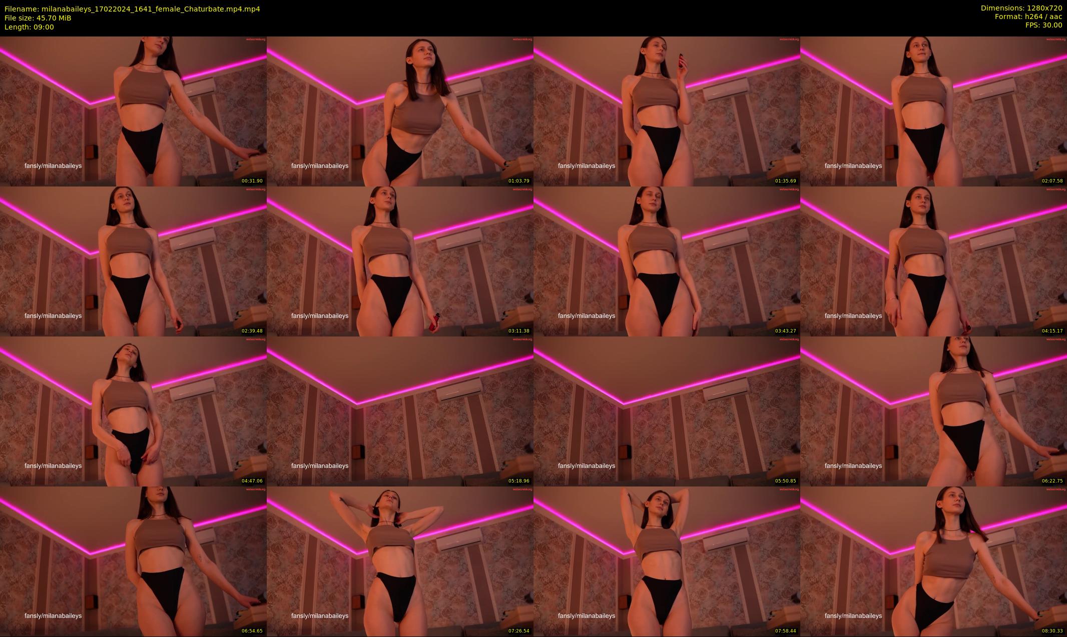 milanabaileys — 9 minute Chaturbate female cam show recording, 720p, Feb 17, 2024