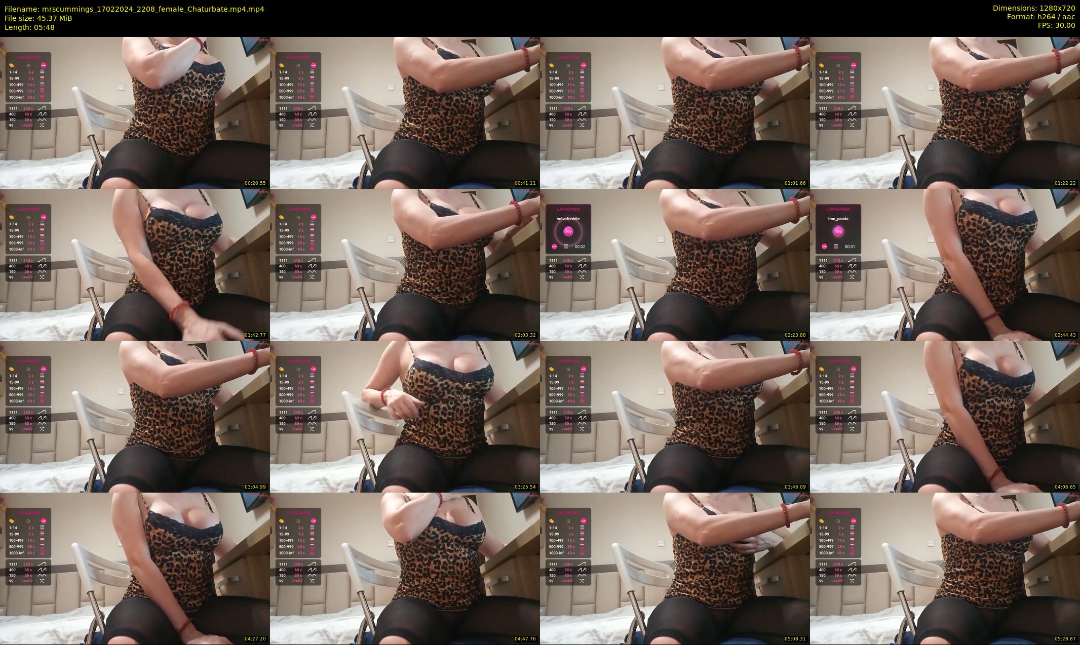 mrscummings — 6 minute Chaturbate female cam show recording, 720p, Feb 17, 2024