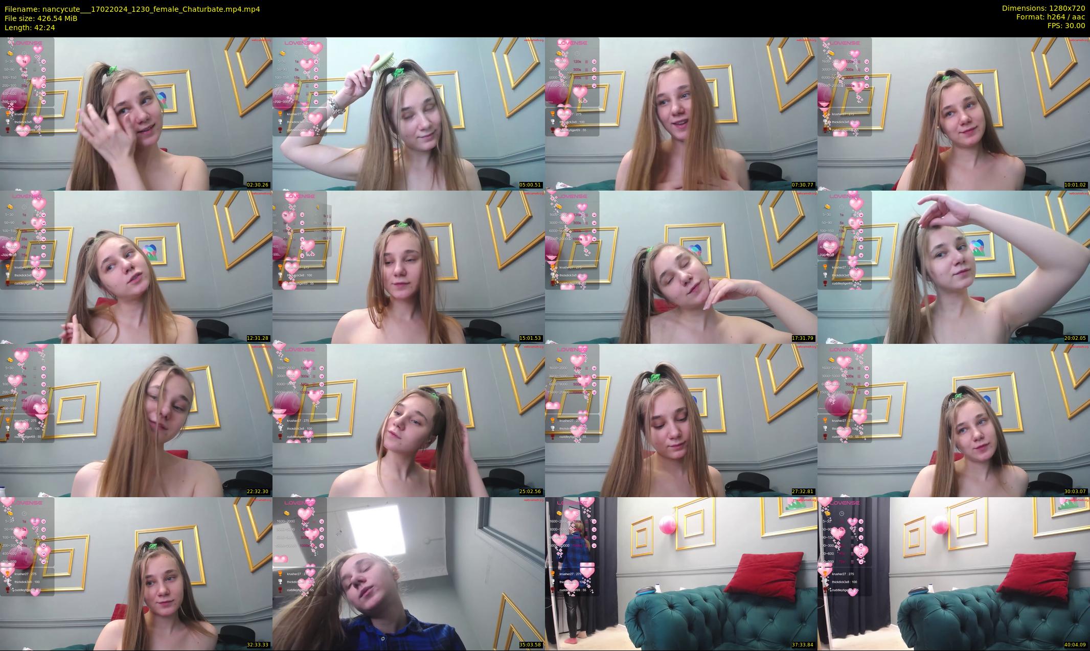 nancycute__ — 43 minute Chaturbate female cam show recording, 720p, Feb 17, 2024