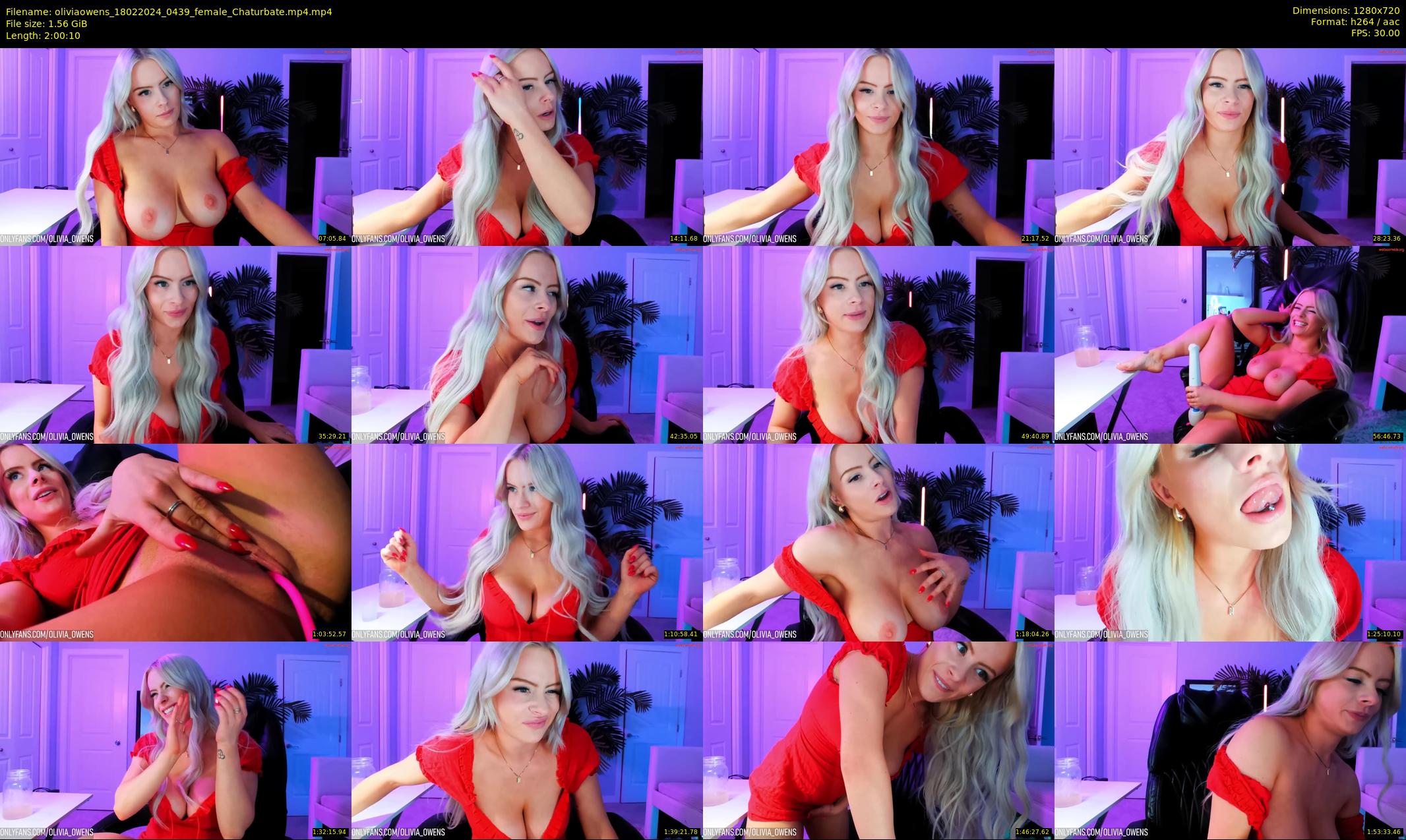 oliviaowens — 121 minute Chaturbate female cam show recording, 720p, Feb 18, 2024