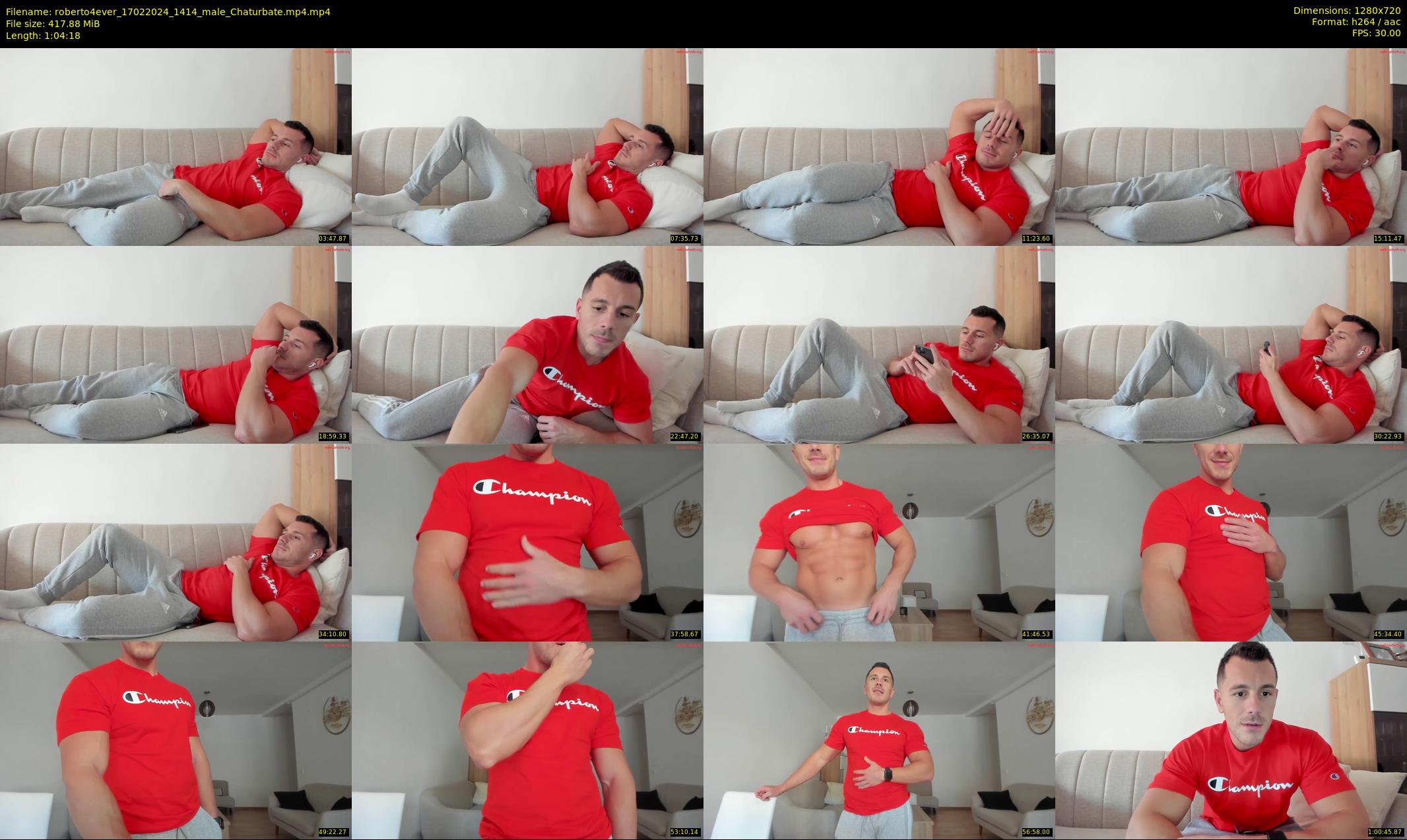 roberto4ever — 65 minute Chaturbate male cam show recording, 720p, Feb 17, 2024