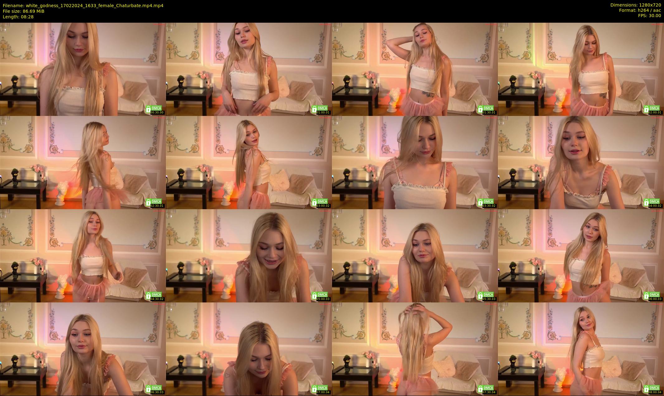 white_godness — 9 minute Chaturbate female cam show recording, 720p, Feb 17, 2024