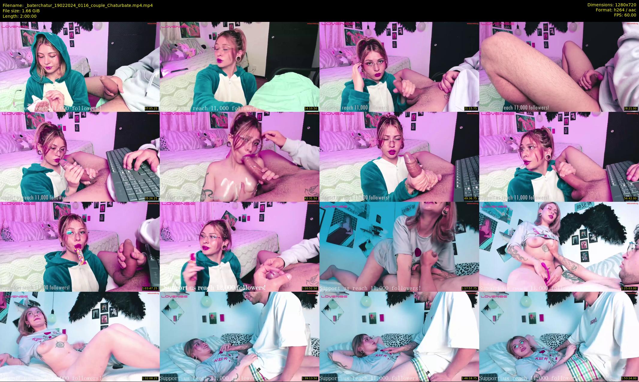 _baterchatur — 120 minute Chaturbate couple cam show recording, 720p, Feb 19, 2024