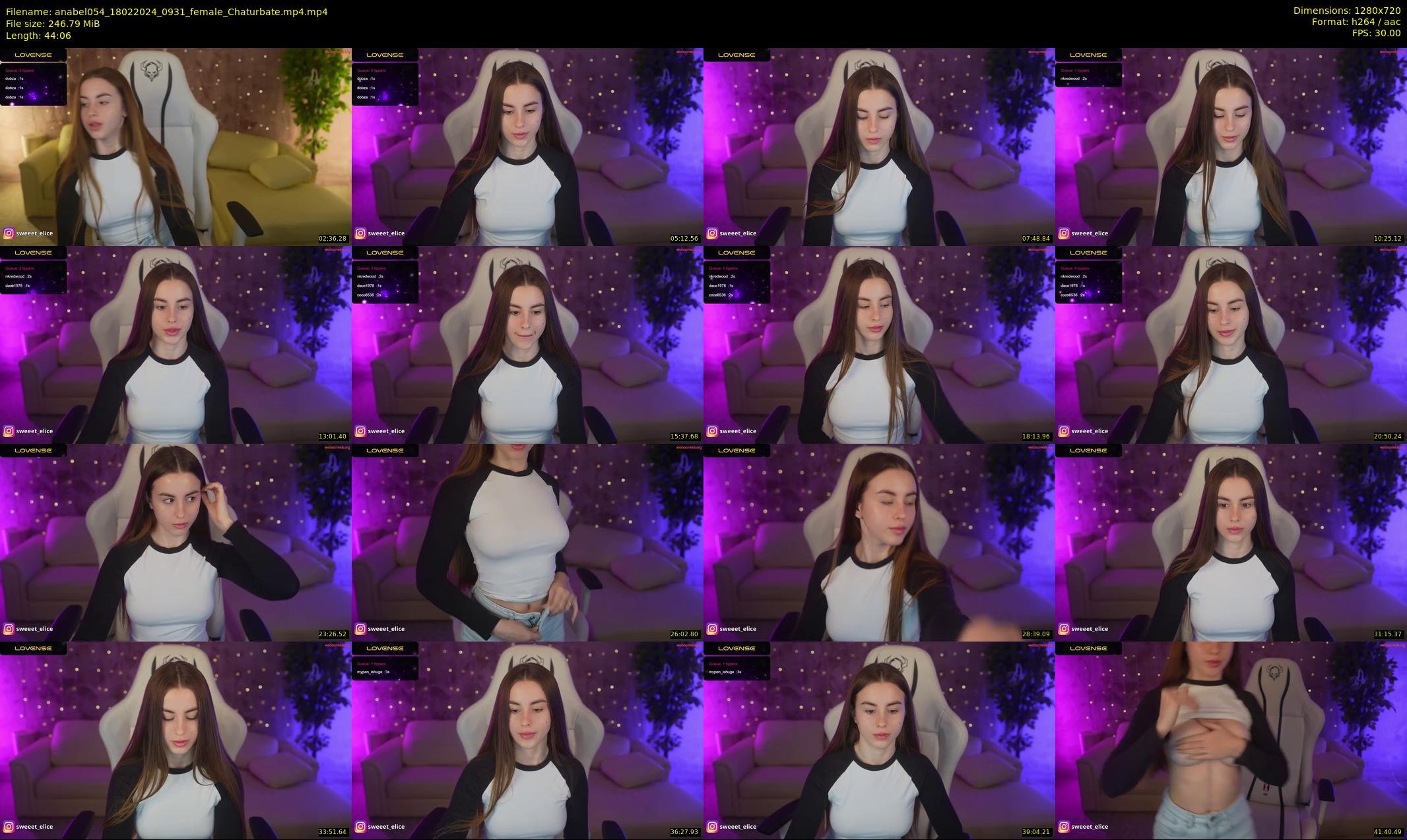 anabel054 — 45 minute Chaturbate female cam show recording, 720p, Feb 18, 2024