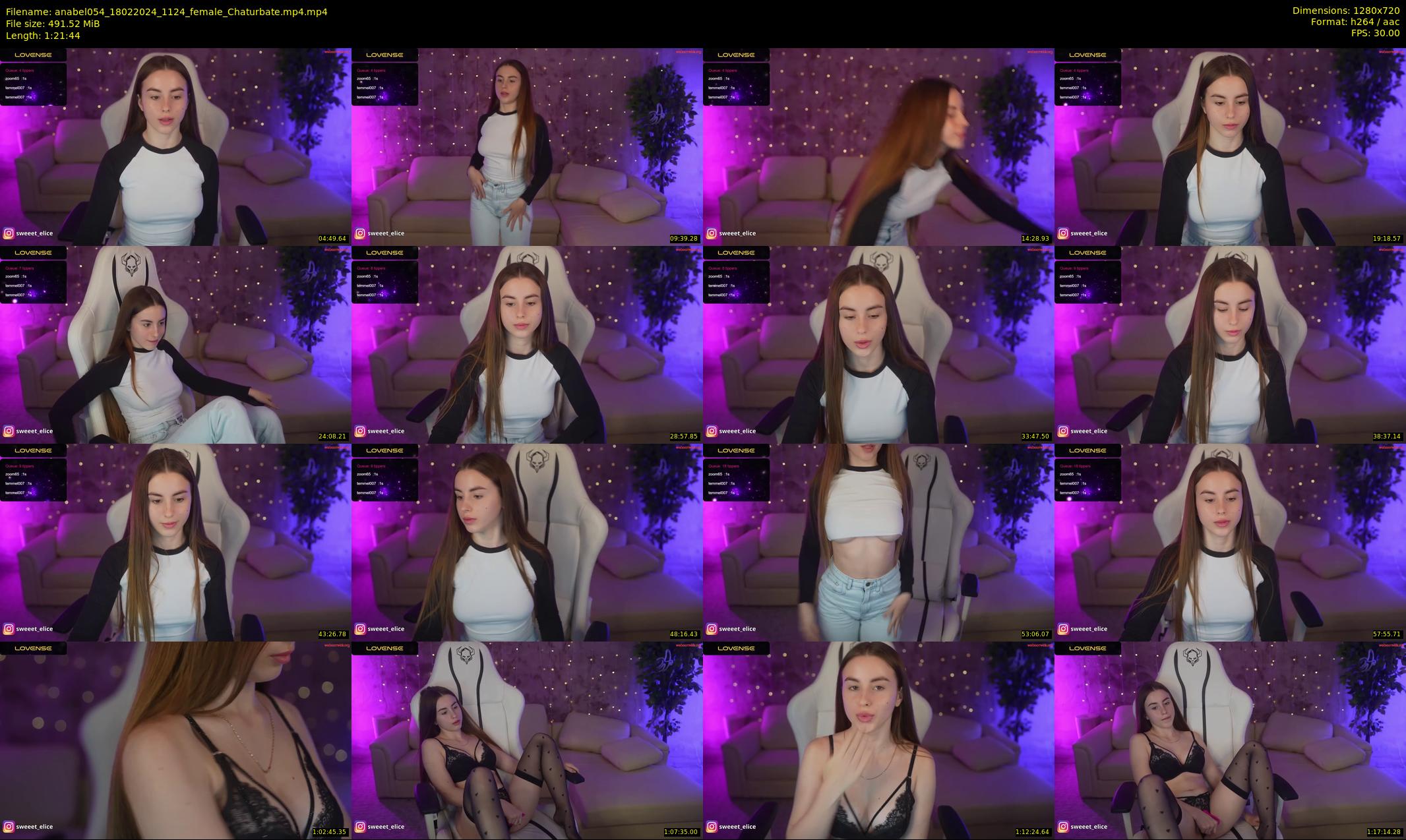 anabel054 — 82 minute Chaturbate female cam show recording, 720p, Feb 18, 2024