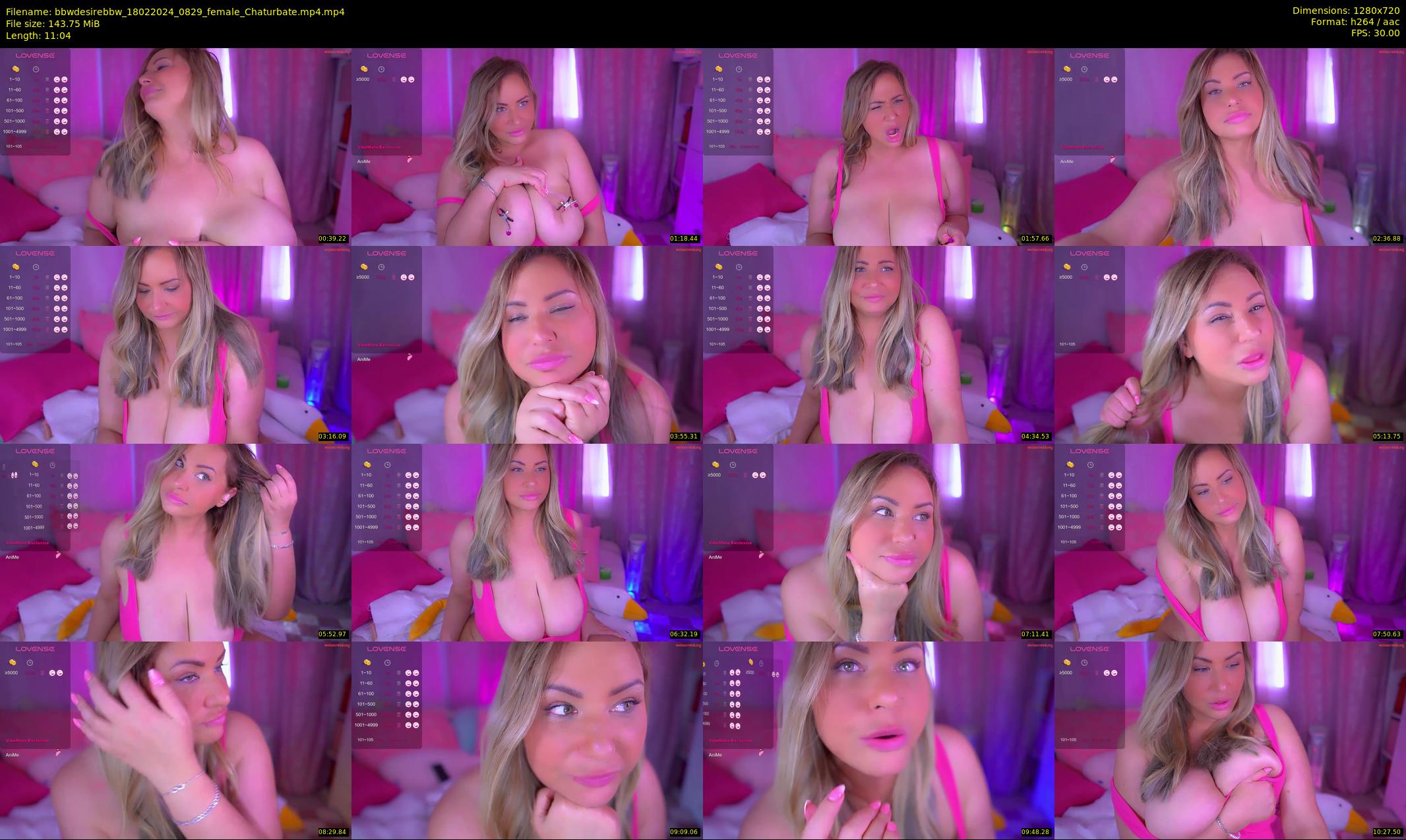 bbwdesirebbw — 12 minute Chaturbate female cam show recording, 720p, Feb 18, 2024